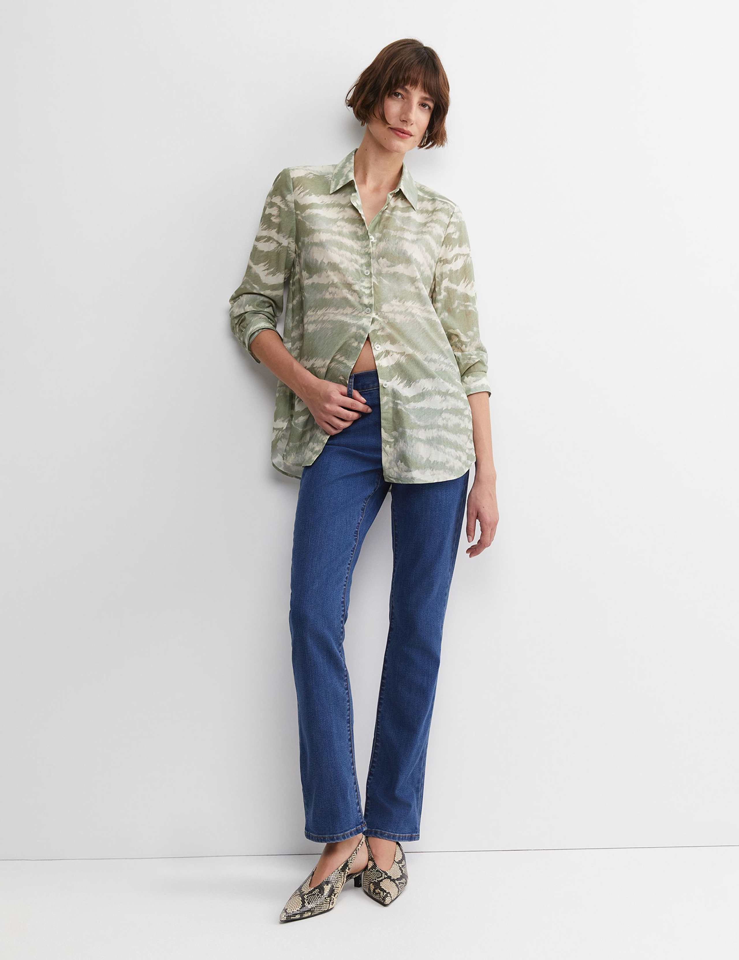 Cotton Rich Printed Collared Shirt 2 of 6