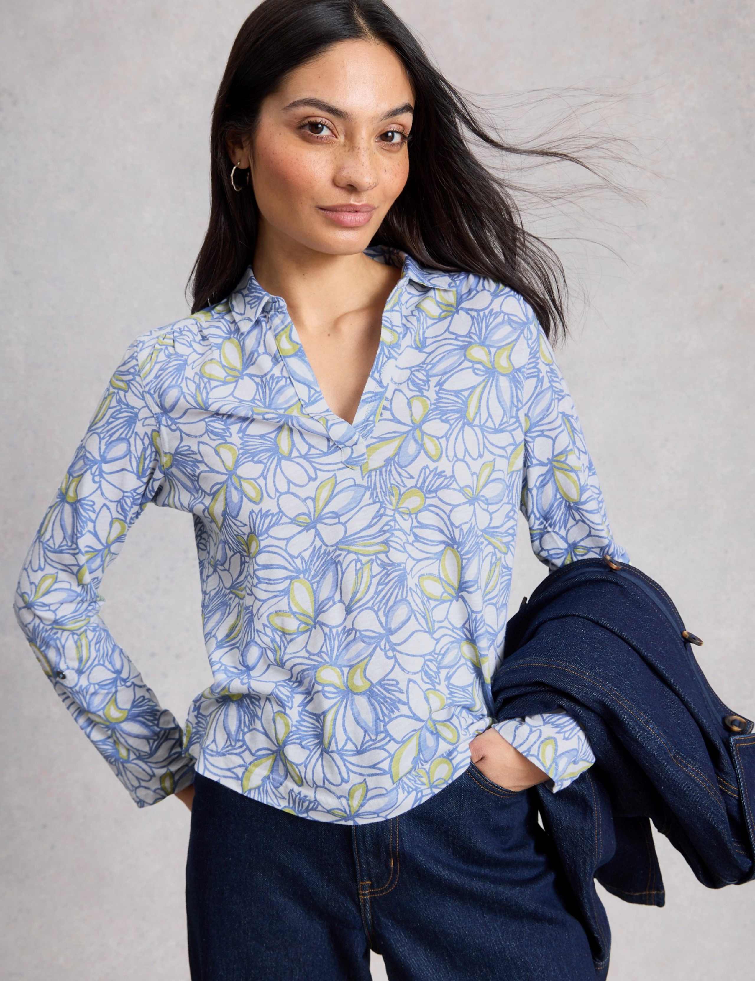 Pure Cotton Geometric Embroidered Shirt 1 of 6
