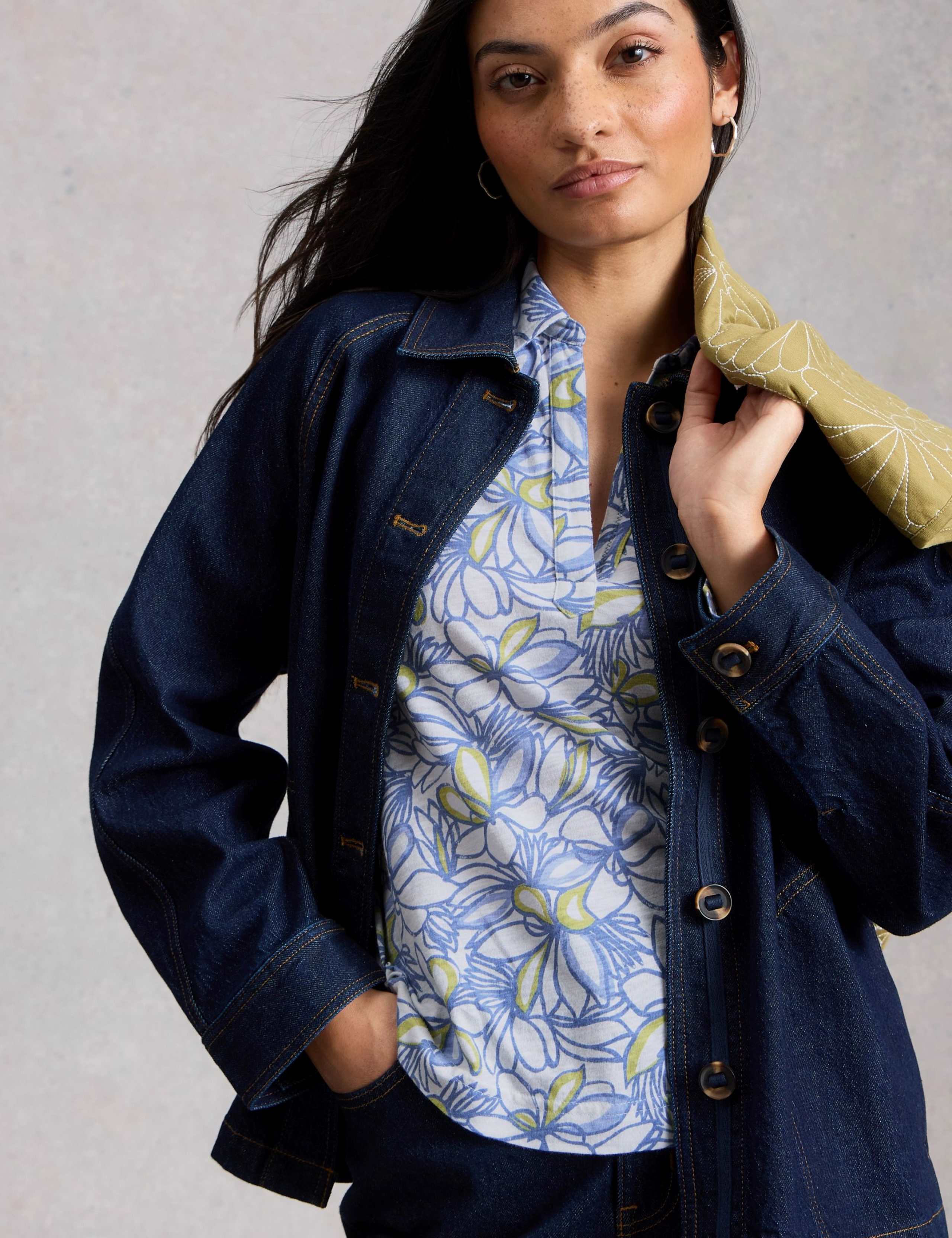 Pure Cotton Geometric Embroidered Shirt 4 of 6