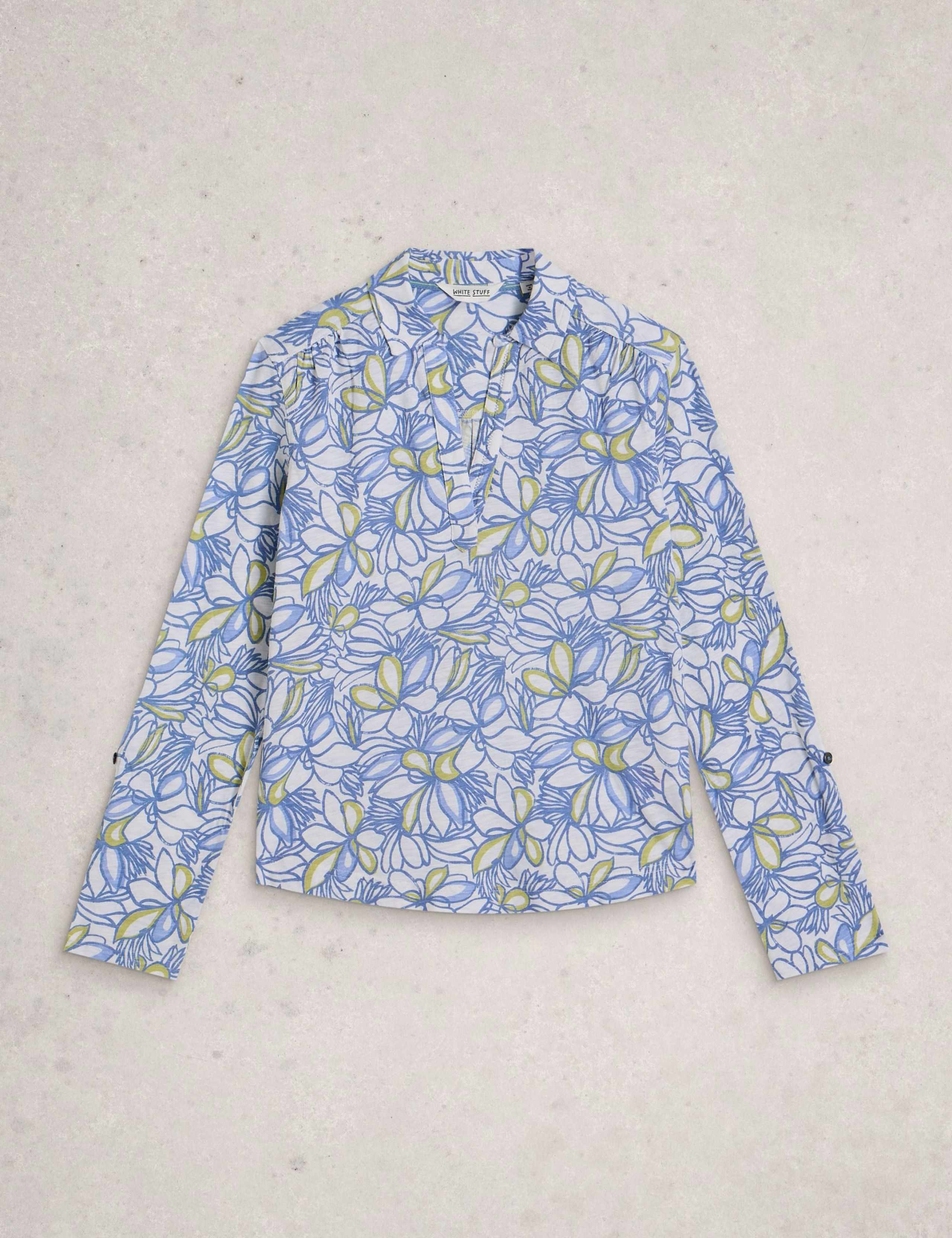 Pure Cotton Geometric Embroidered Shirt 2 of 6