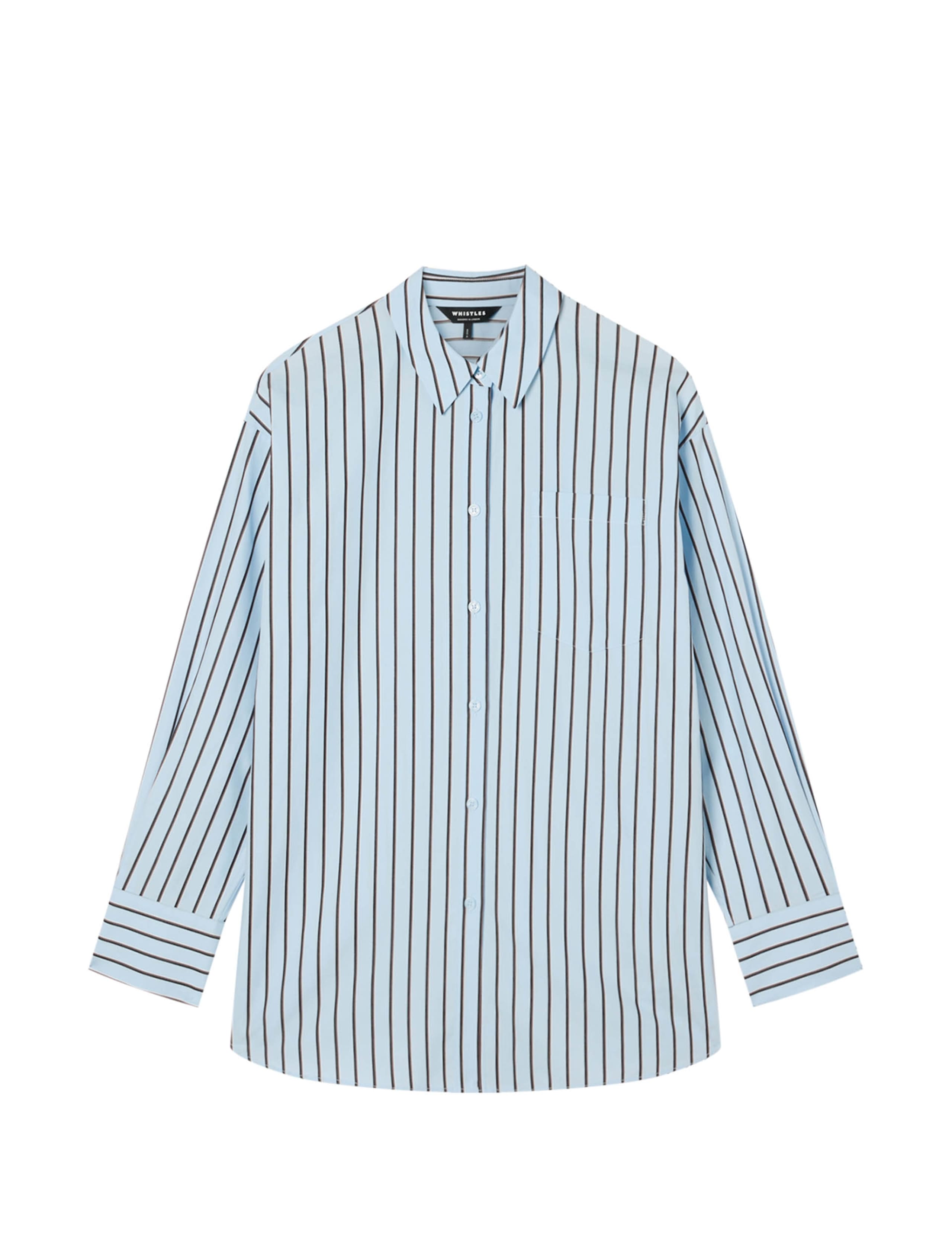 Cotton Rich Striped Oversized Shirt 2 of 7