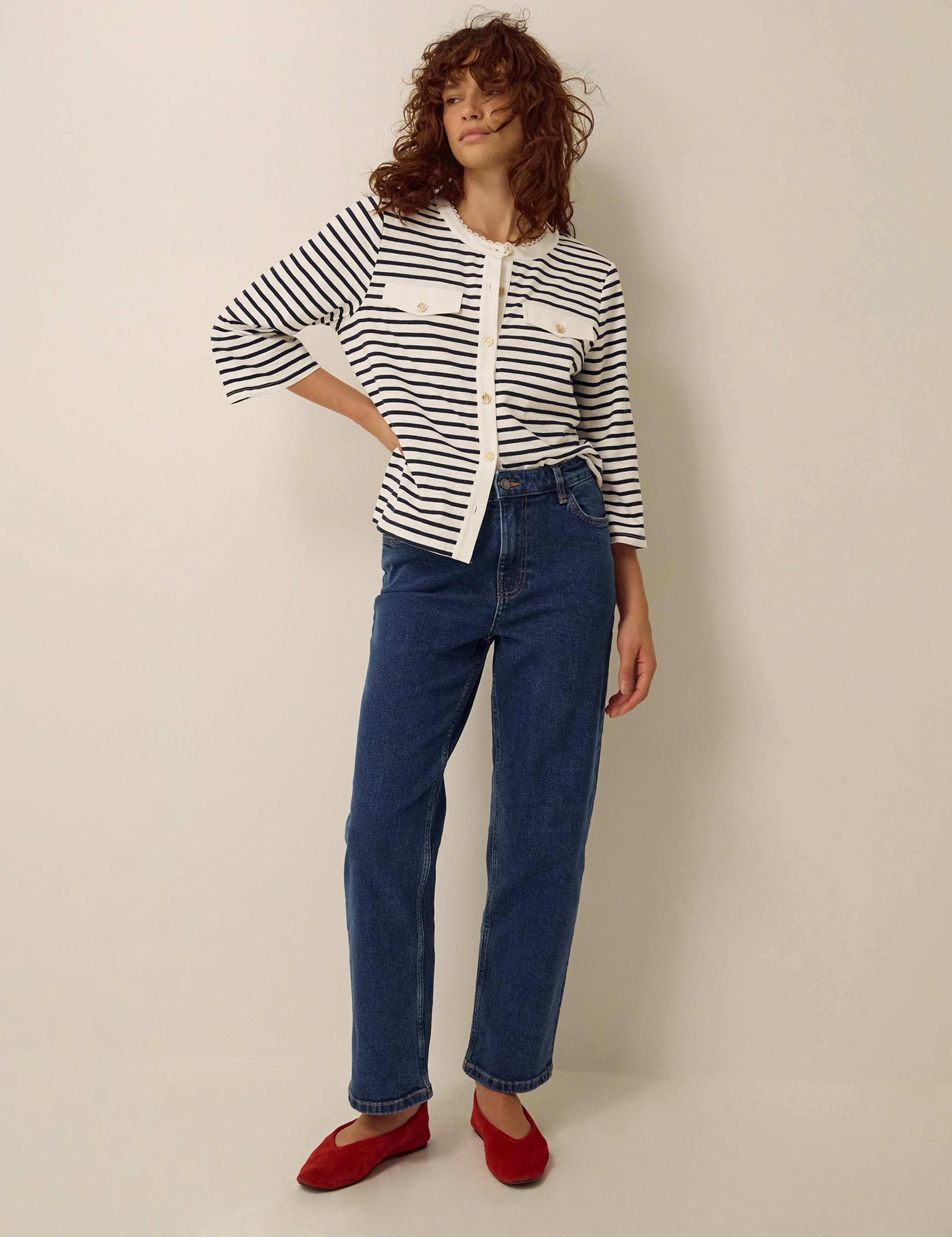 Straight Leg High Waisted Jeans 2 of 4