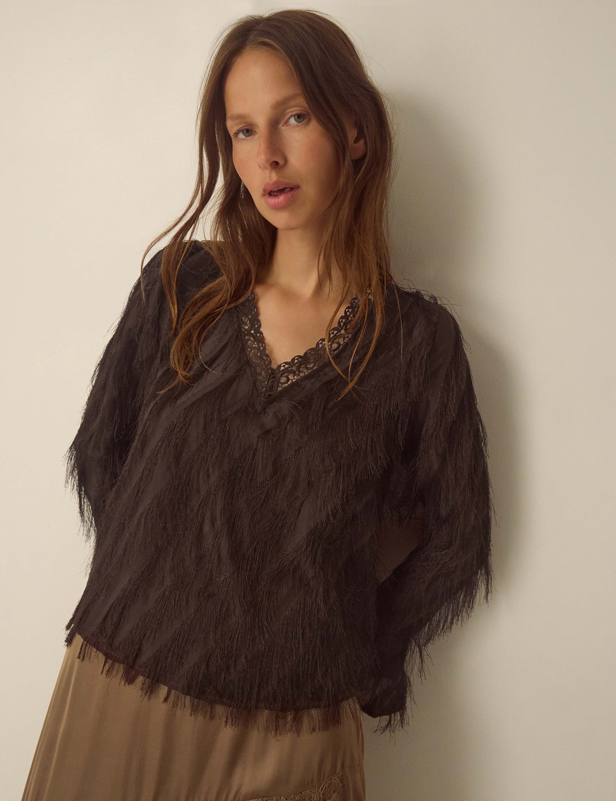 Tassel V Neck Top 1 of 5