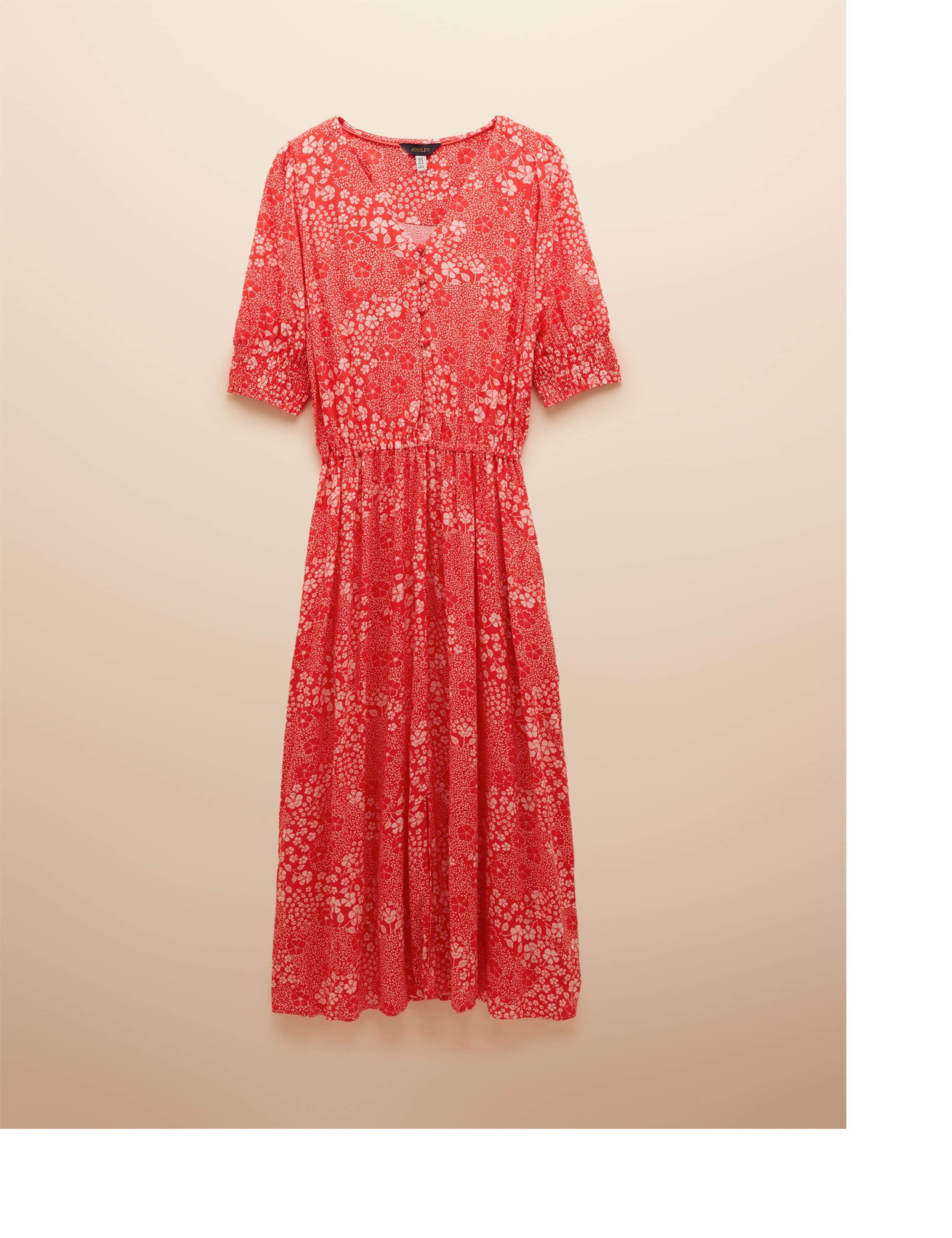 Floral V-Neck Midi Waisted Dress 2 of 6