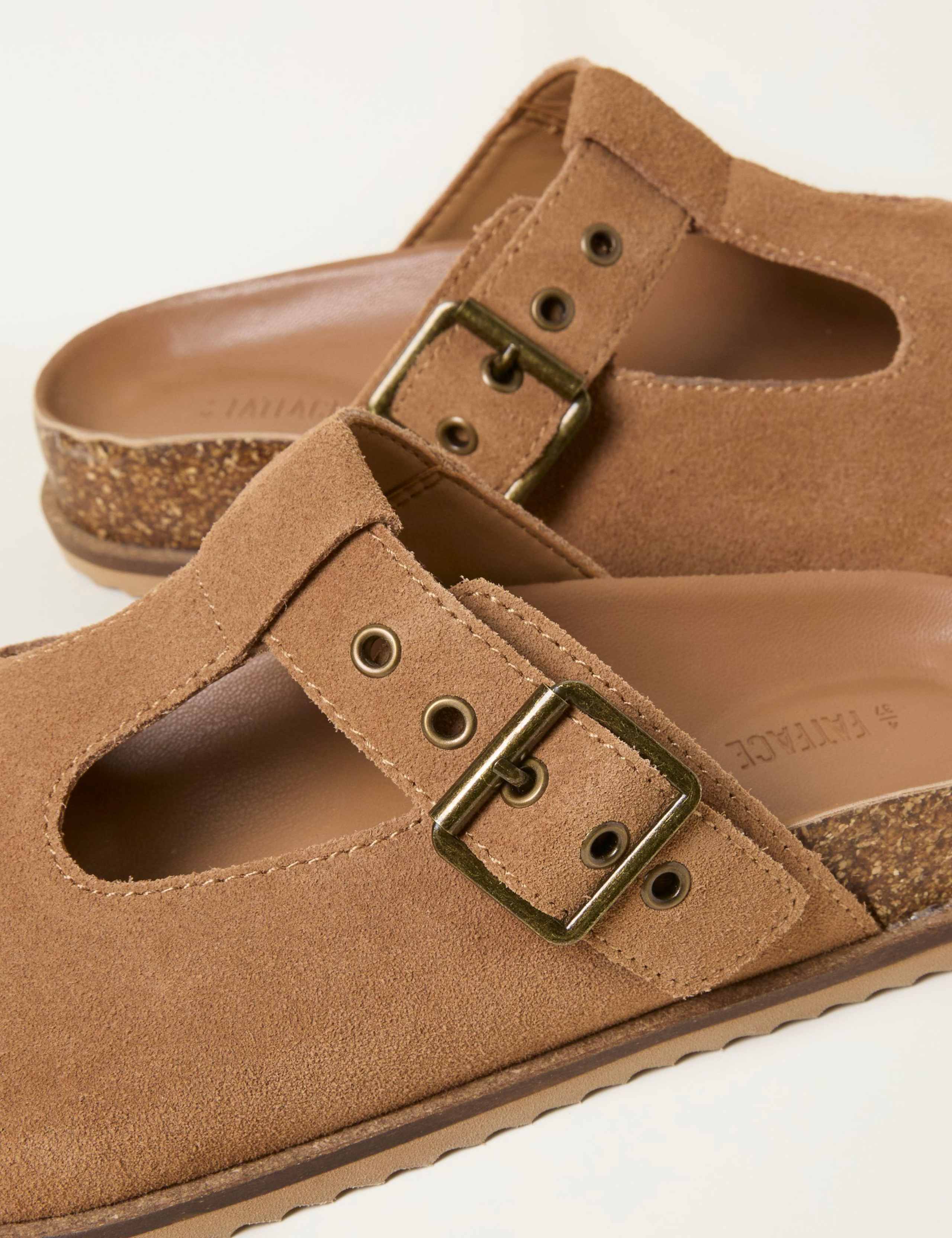 Leather T Bar Buckle Clogs 3 of 3