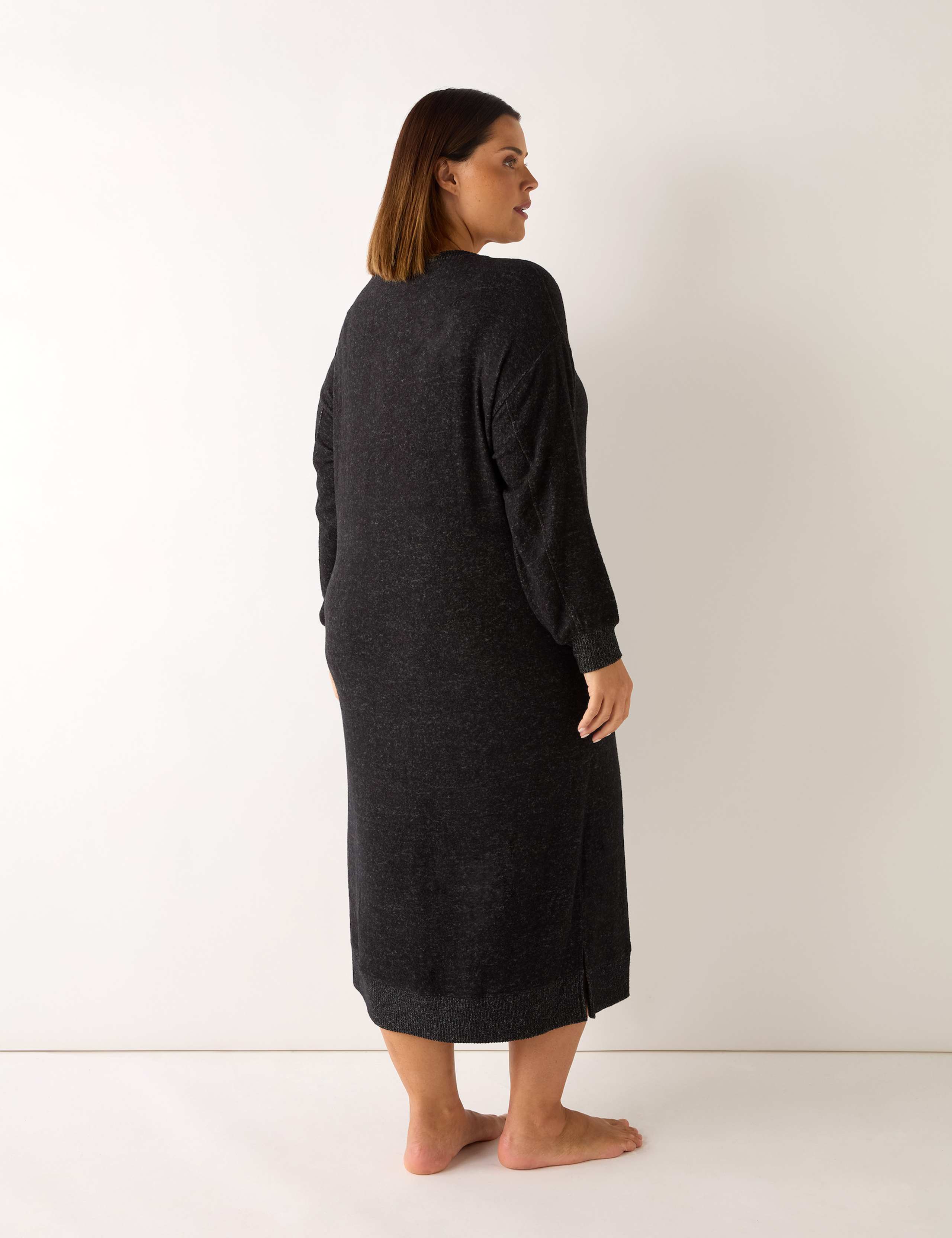 V-Neck Midi Jumper Dress 3 of 3