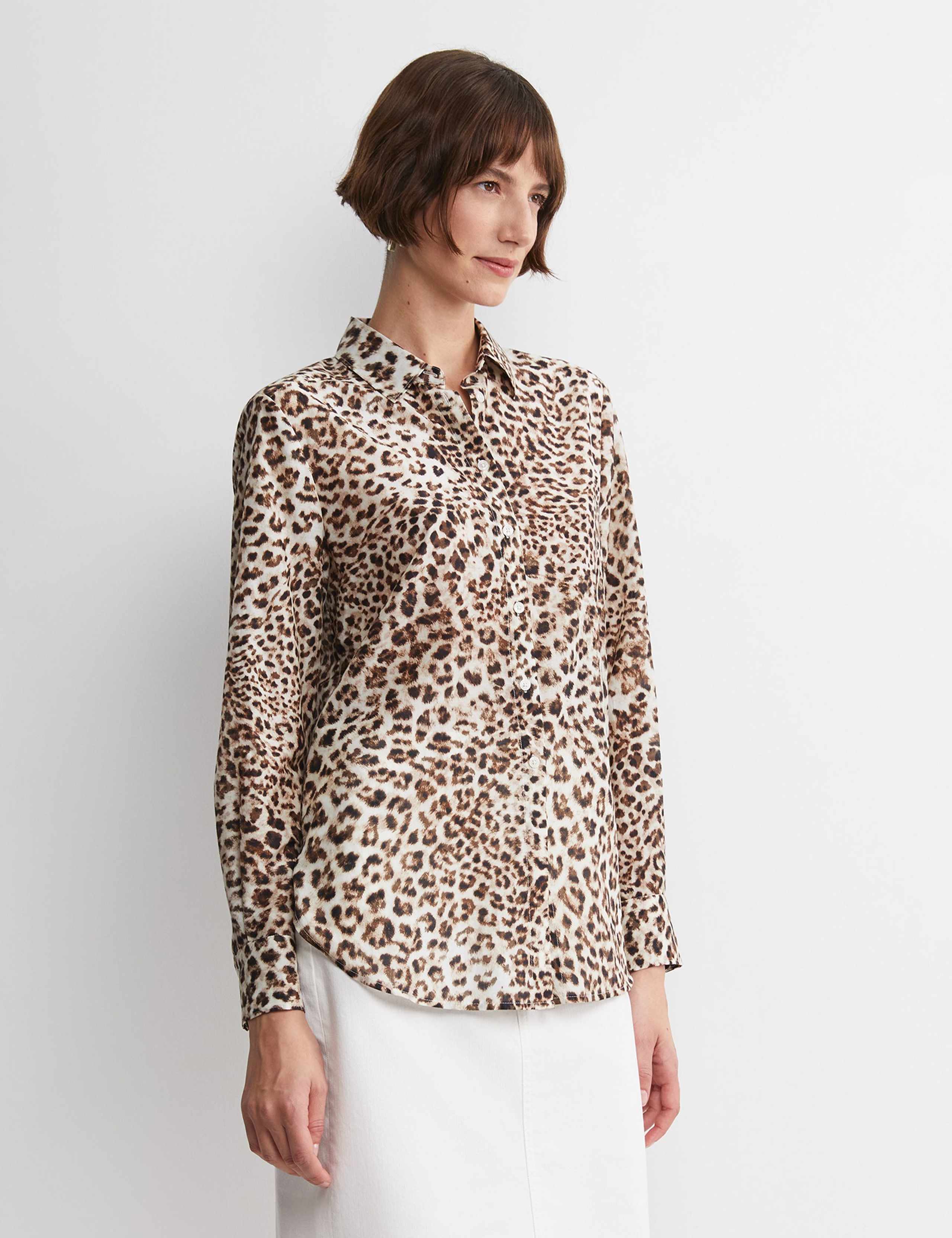 Cotton Rich Animal Print Shirt with Silk 4 of 6
