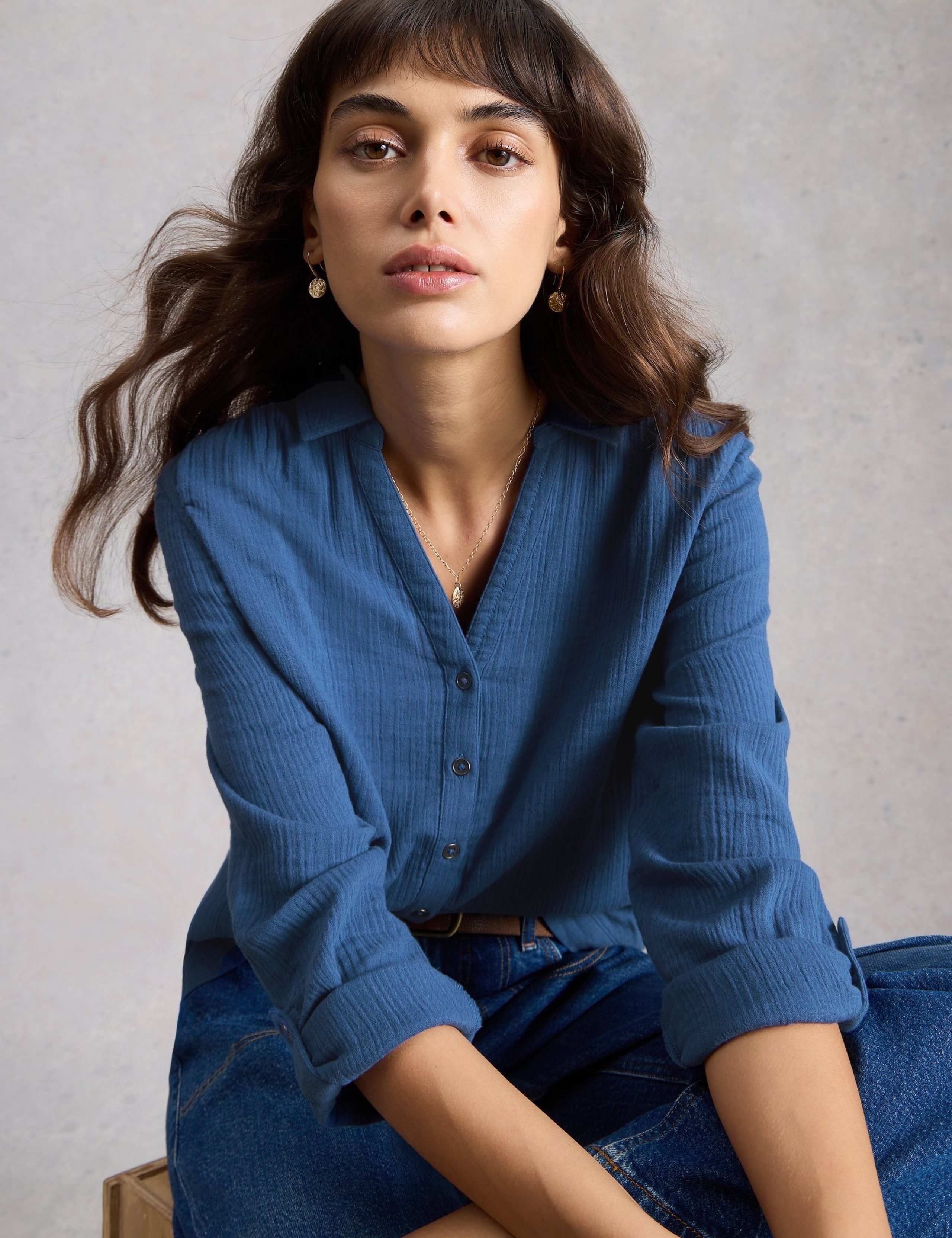 Pure Cotton Double Cloth Collared Shirt 6 of 6