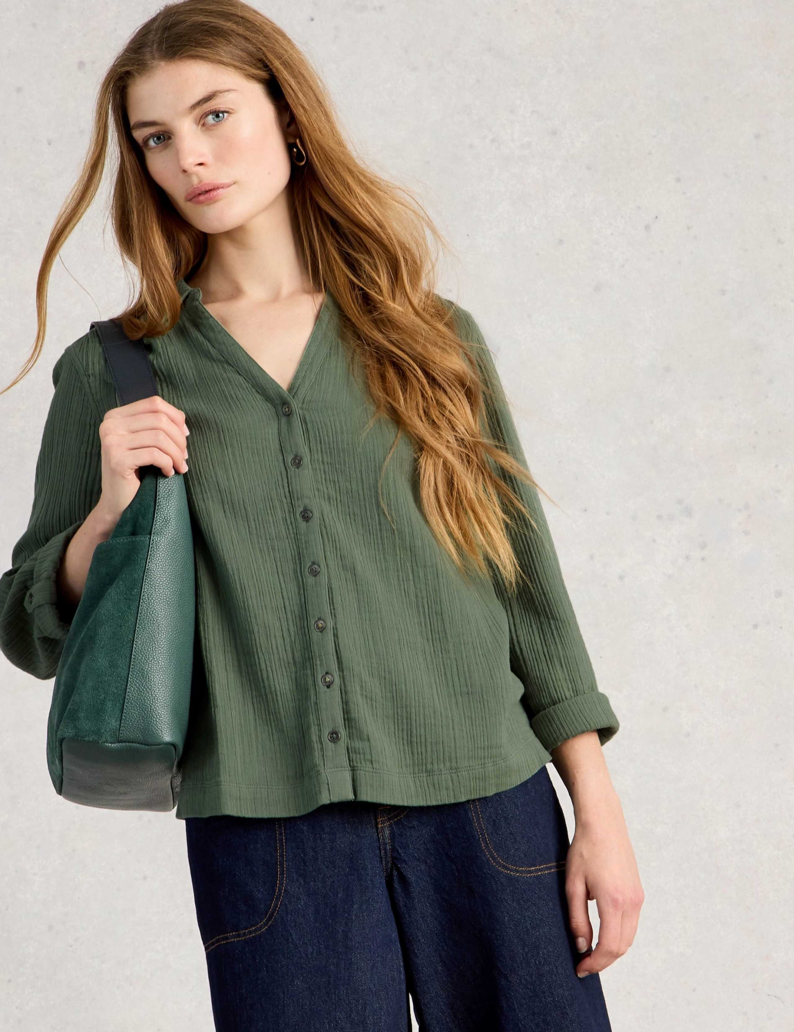 Pure Cotton Double Cloth Collared Shirt 3 of 6