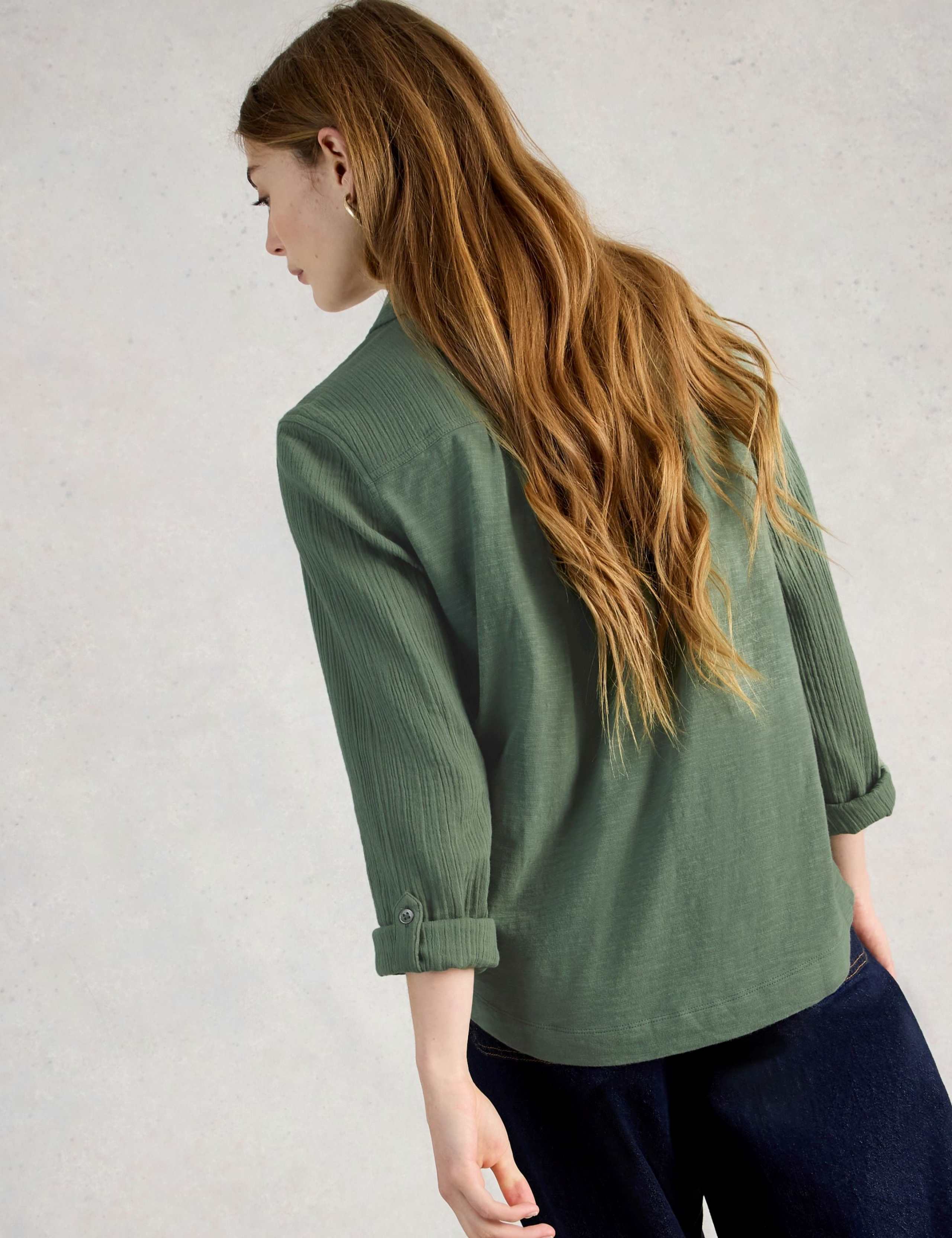 Pure Cotton Double Cloth Collared Shirt 4 of 6