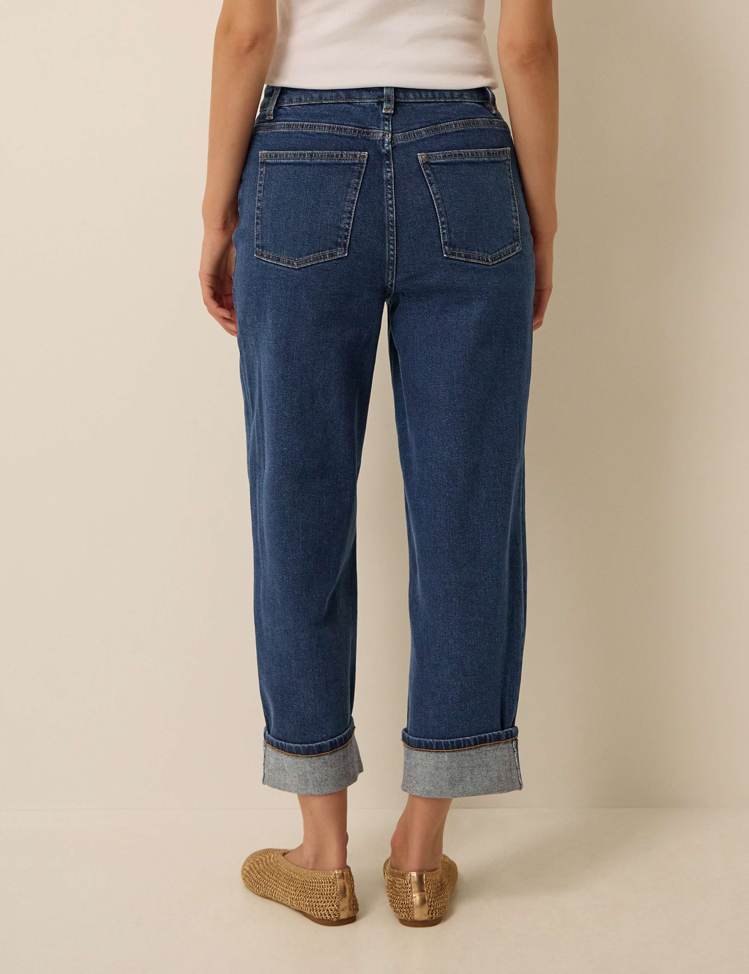 Straight Leg Turn Up Jeans 4 of 5