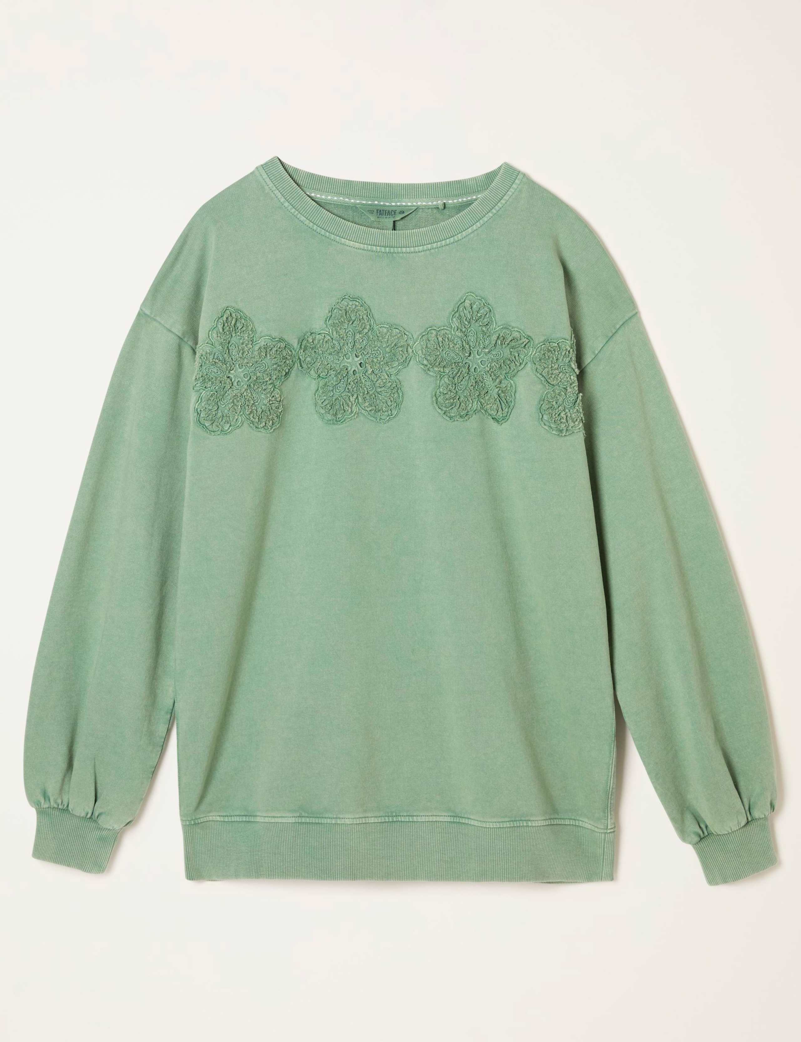Pure Cotton Embroidered Floral Sweatshirt 2 of 7