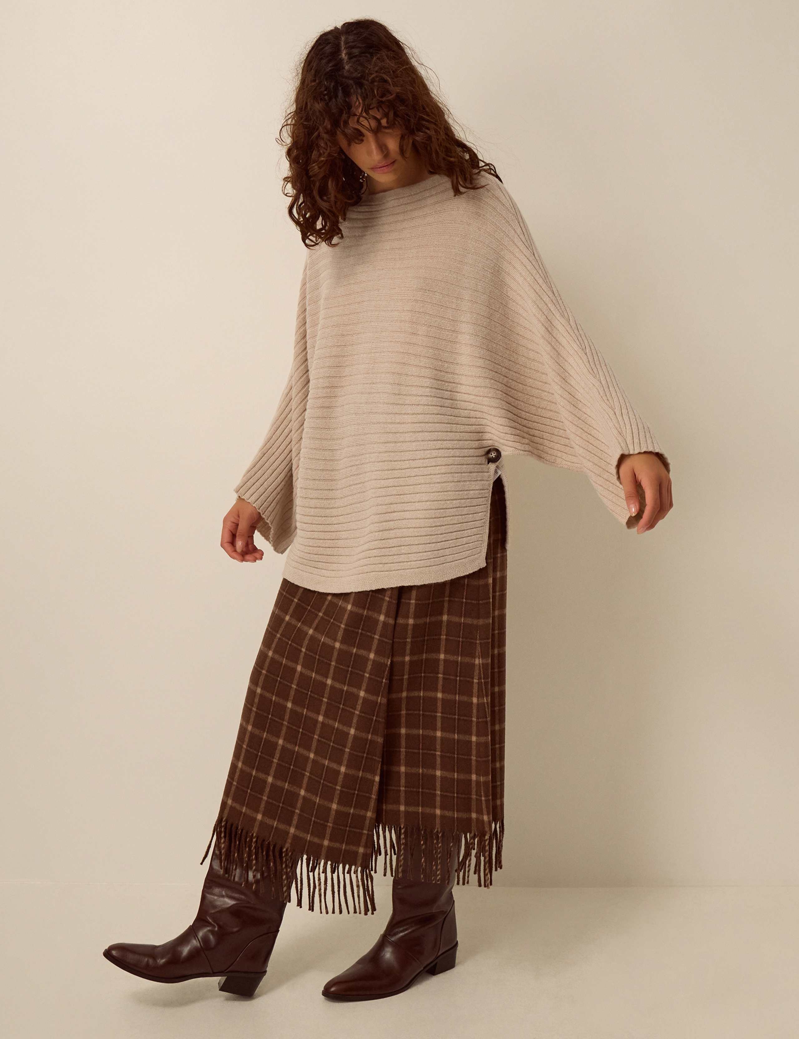 Wool Blend Funnel Neck Relaxed Jumper 2 of 5