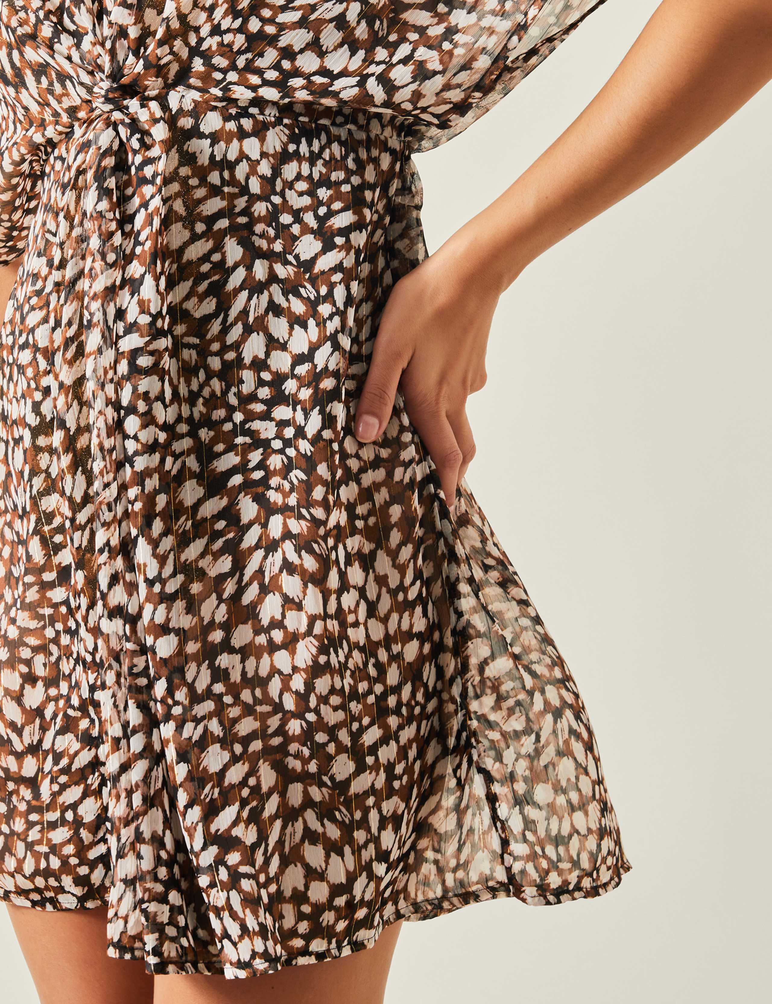 Chiffon Animal Print Beach Cover Up Kaftan 4 of 4