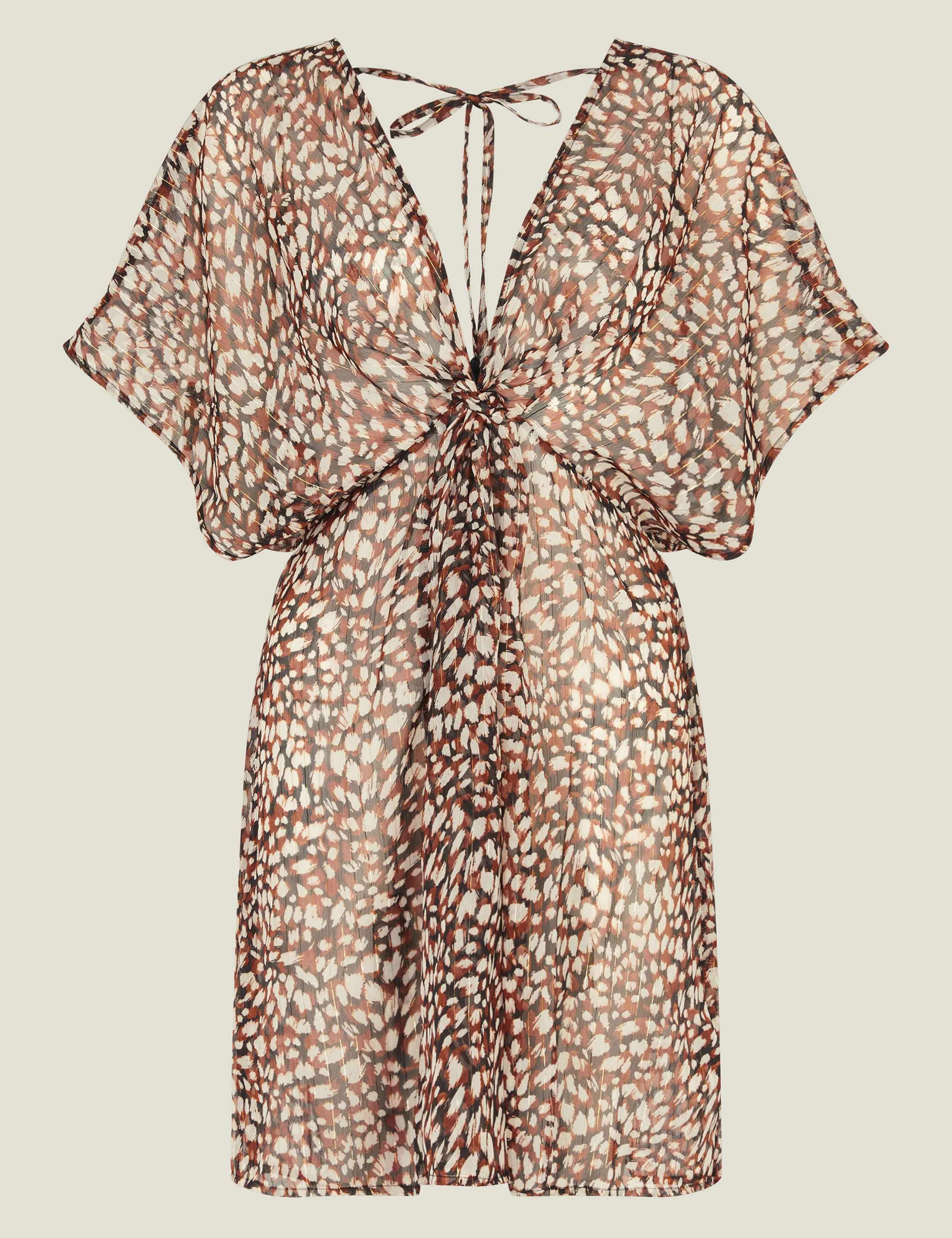 Chiffon Animal Print Beach Cover Up Kaftan 2 of 4