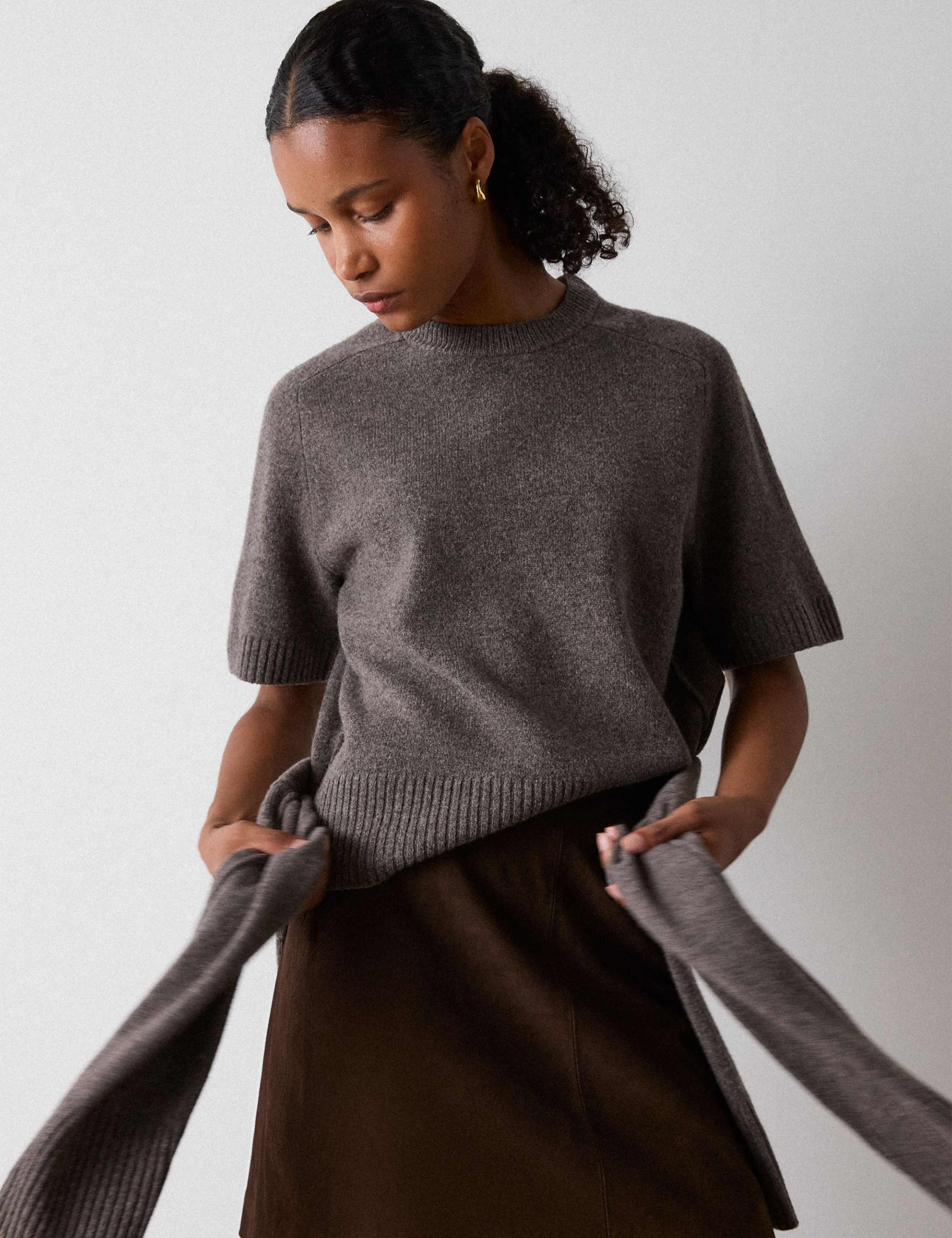 Pure Wool Knitted T-Shirt 1 of 6