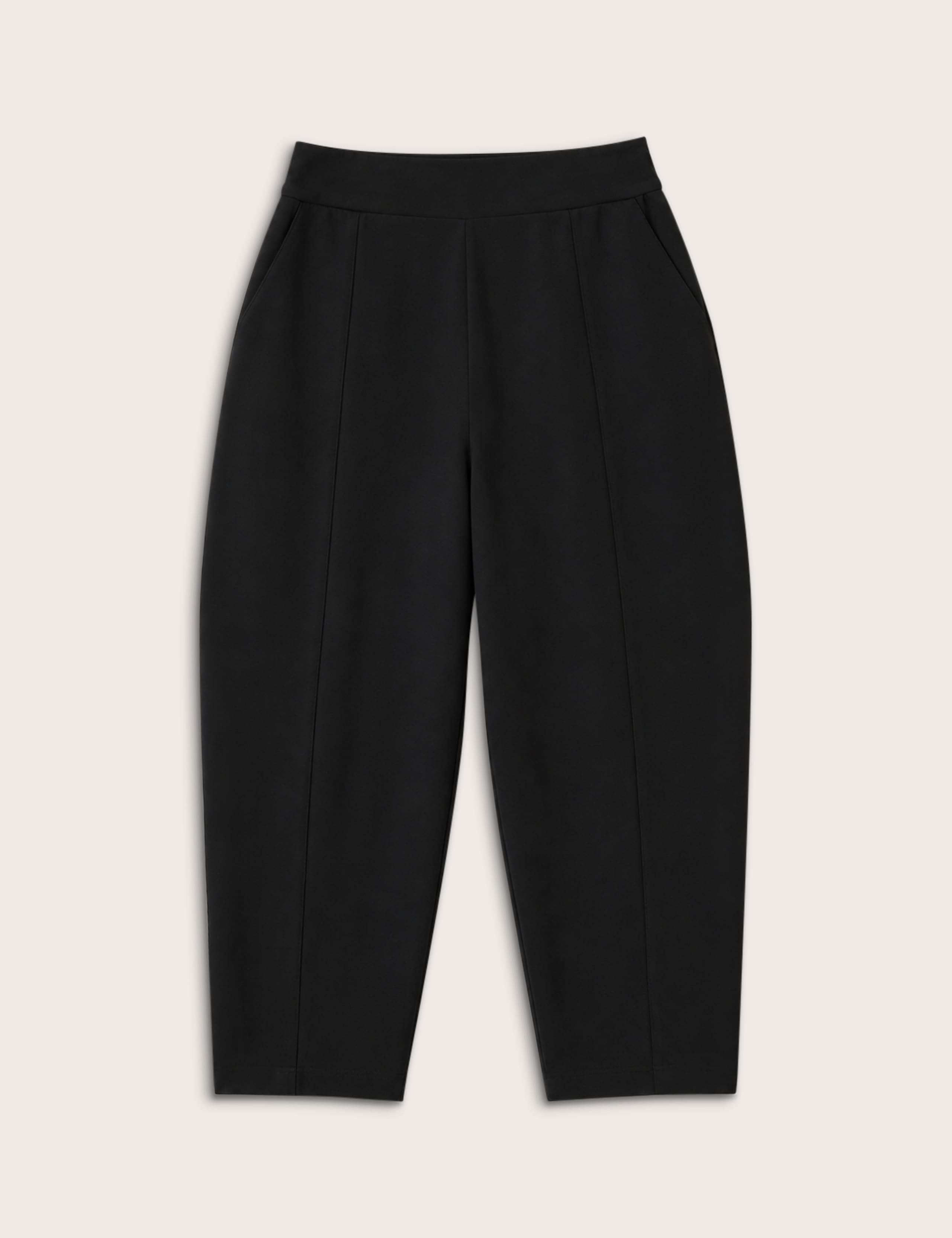 Jersey Elasticated Waist Barrel Leg Trousers 2 of 6