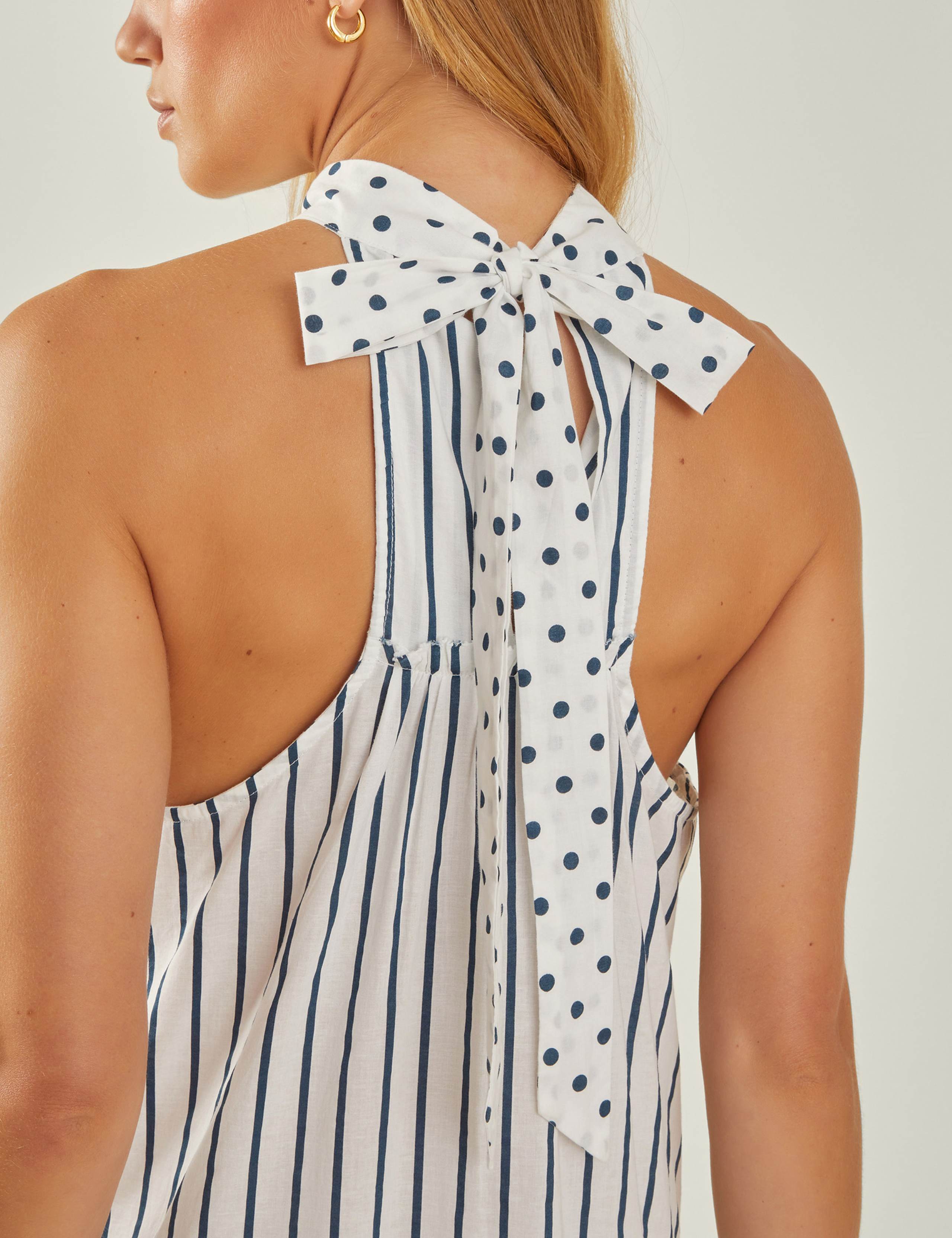Pure Cotton Halter Neck Maxi Beach Dress 4 of 4