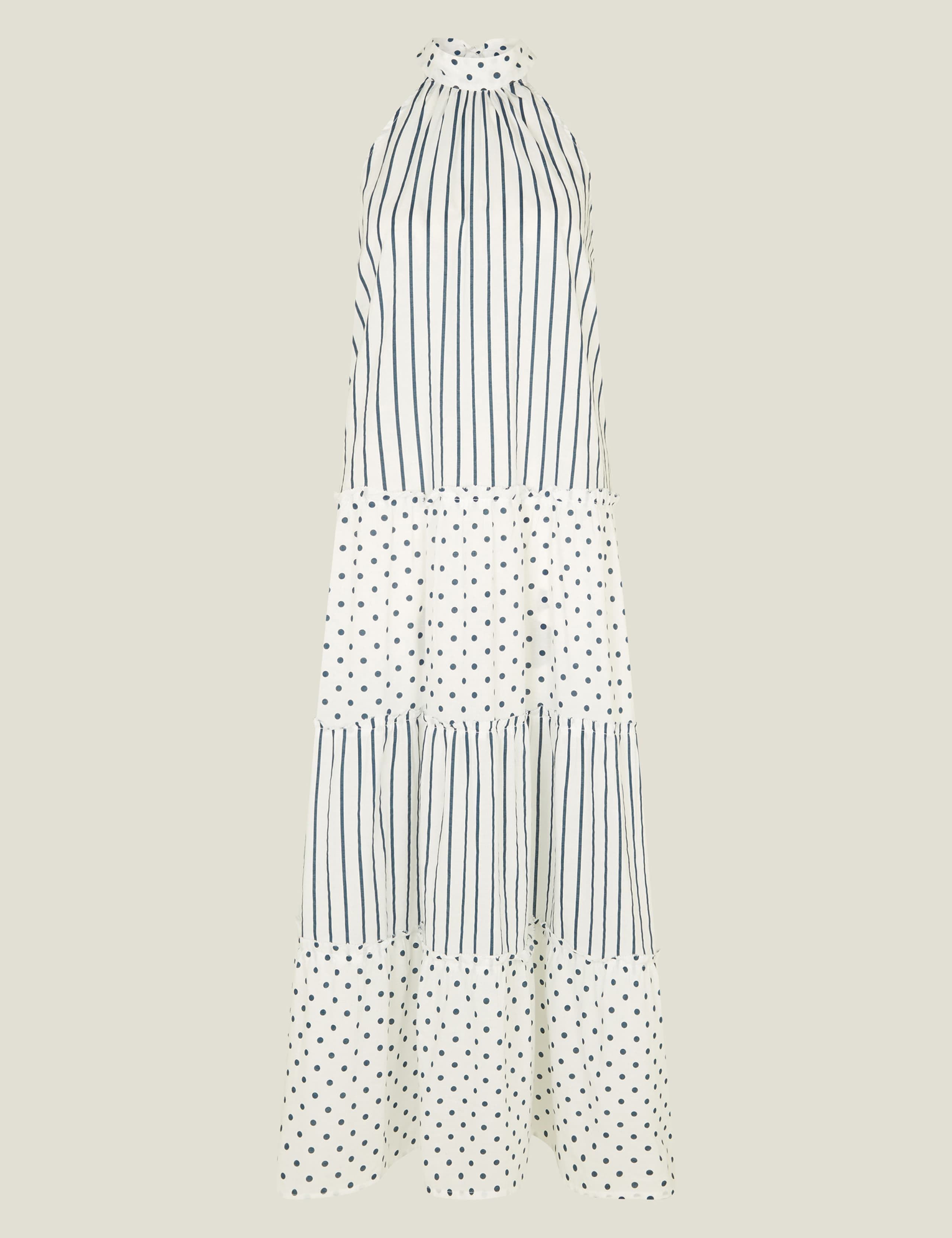 Pure Cotton Halter Neck Maxi Beach Dress 2 of 4