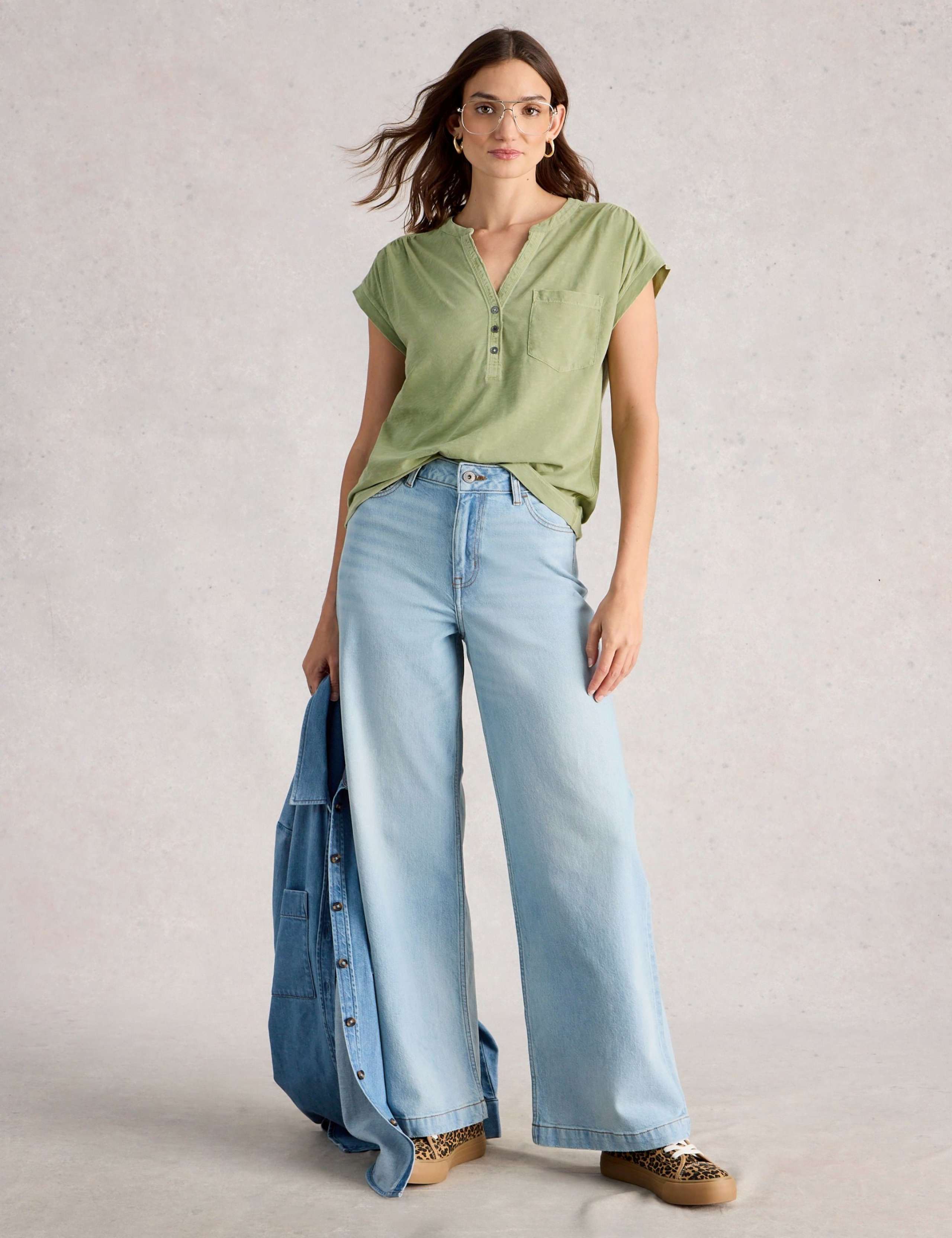 Pure Cotton Jersey Sleeveless Top 1 of 6