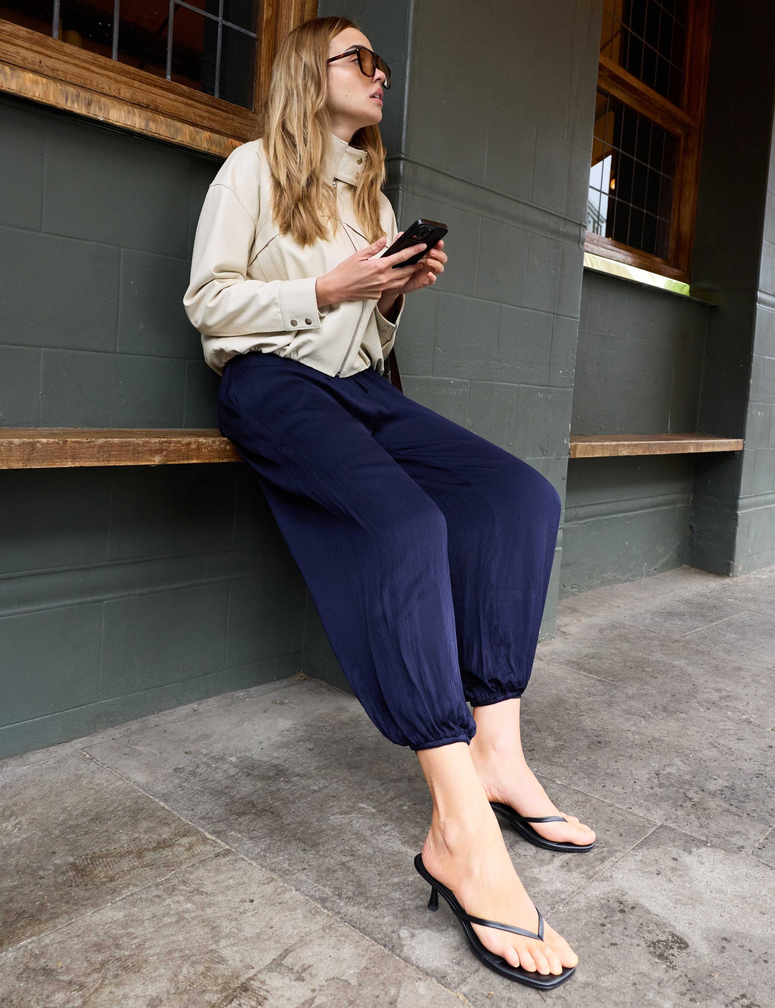 Satin Barrel Leg Trousers 4 of 5