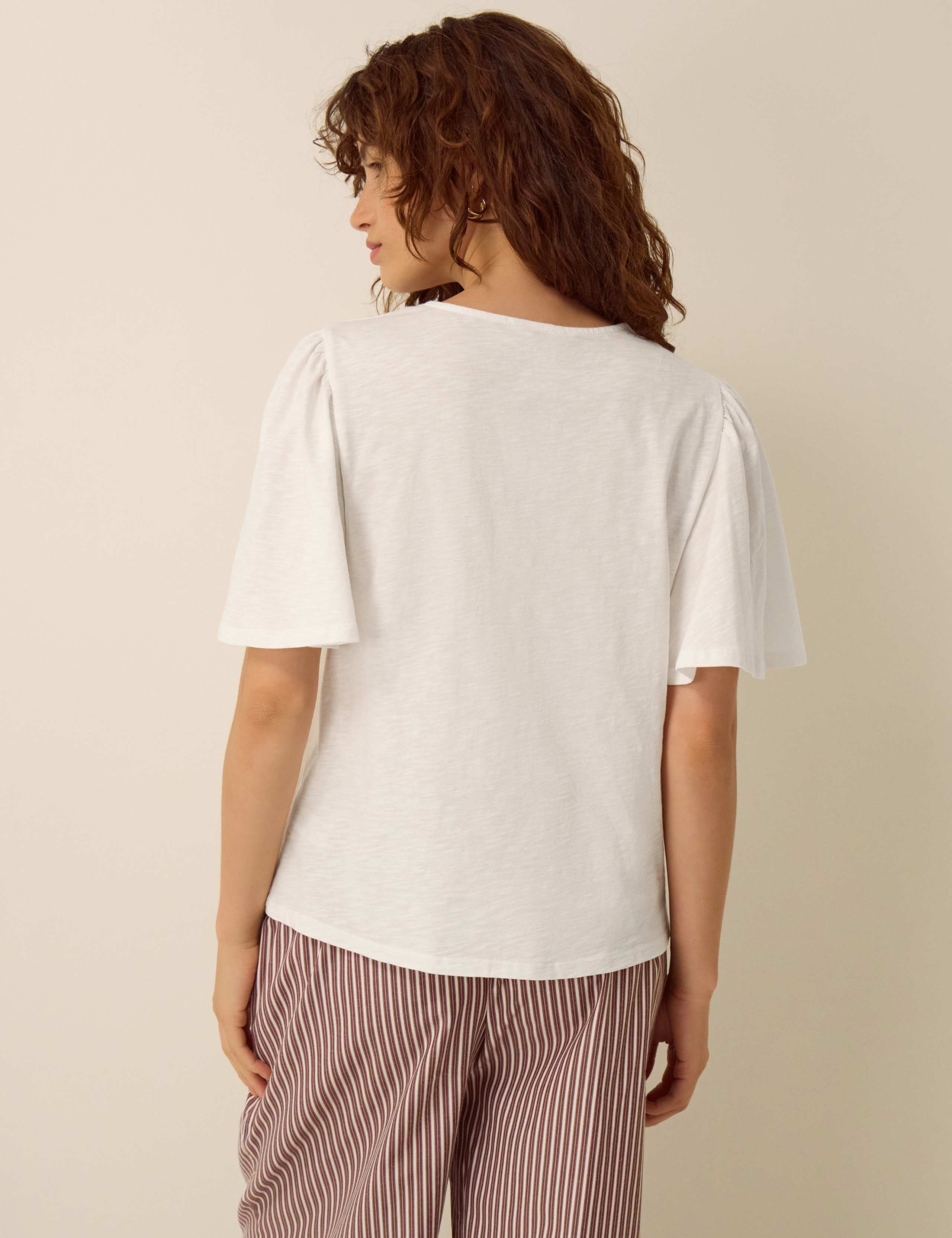 Pure Cotton V-Neck T-Shirt 3 of 5