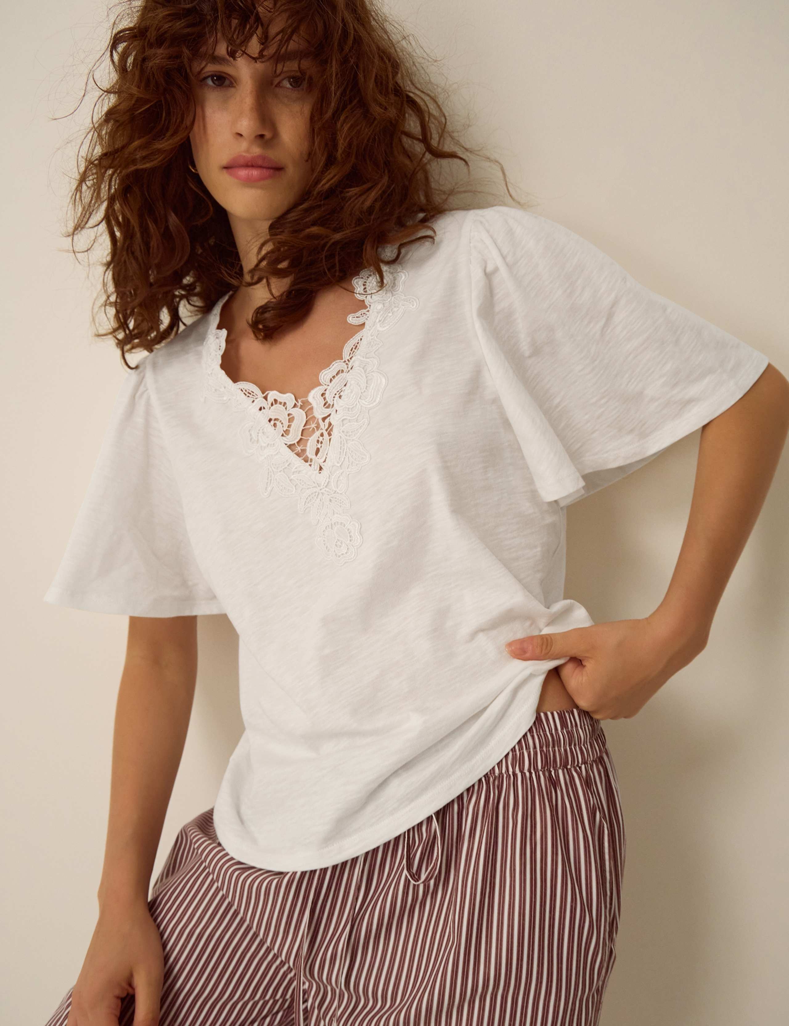 Pure Cotton V-Neck T-Shirt 4 of 5