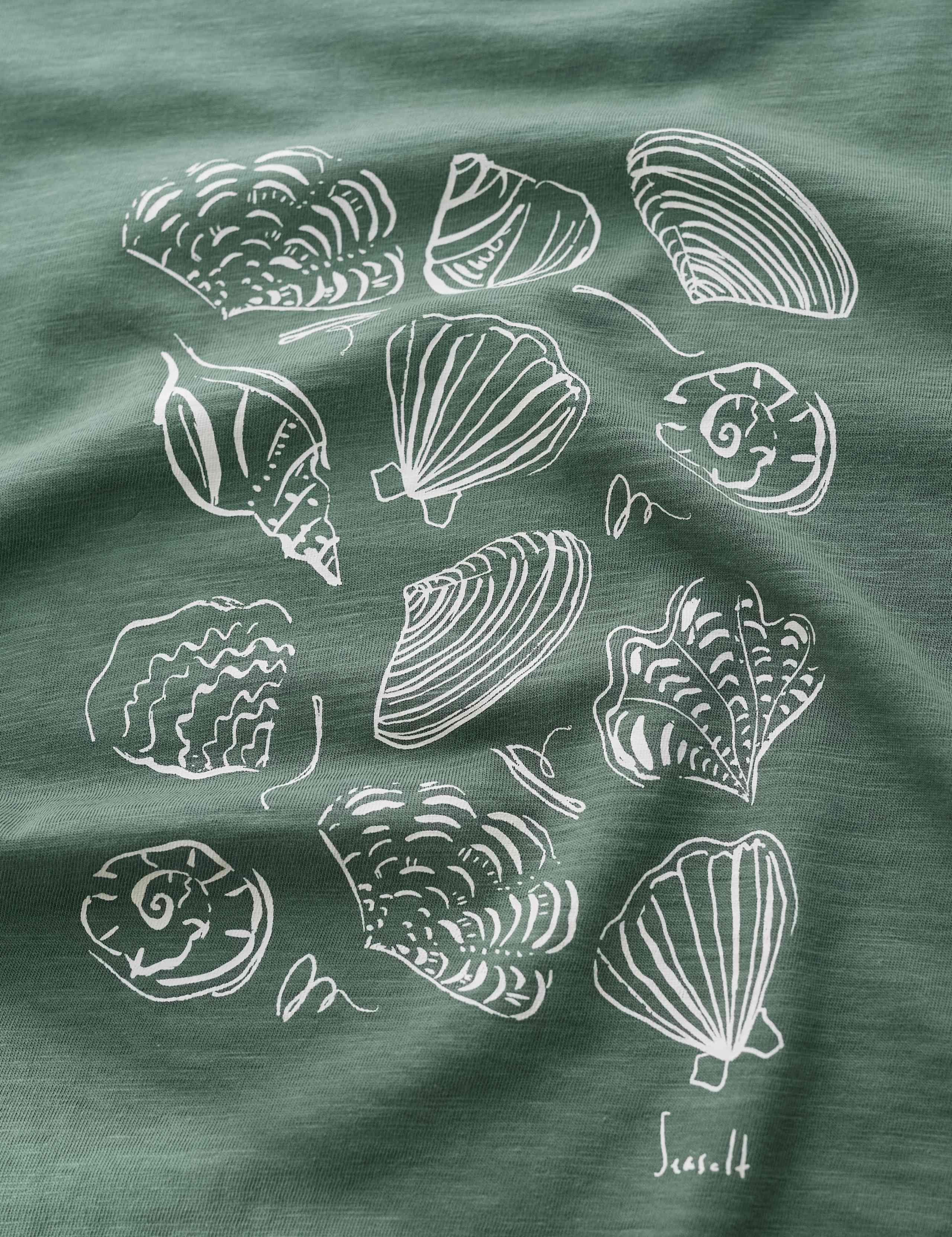 Pure Cotton Shell Print T-Shirt 5 of 5