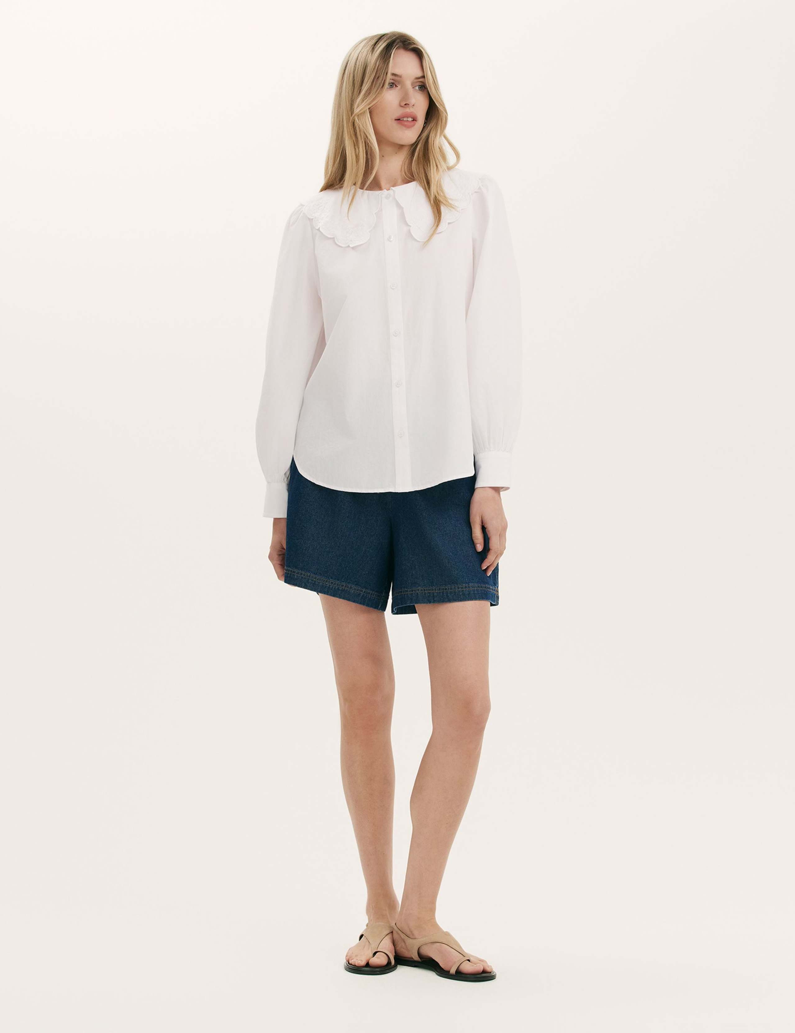 Pure Cotton Embroidered Collared Shirt 2 of 4