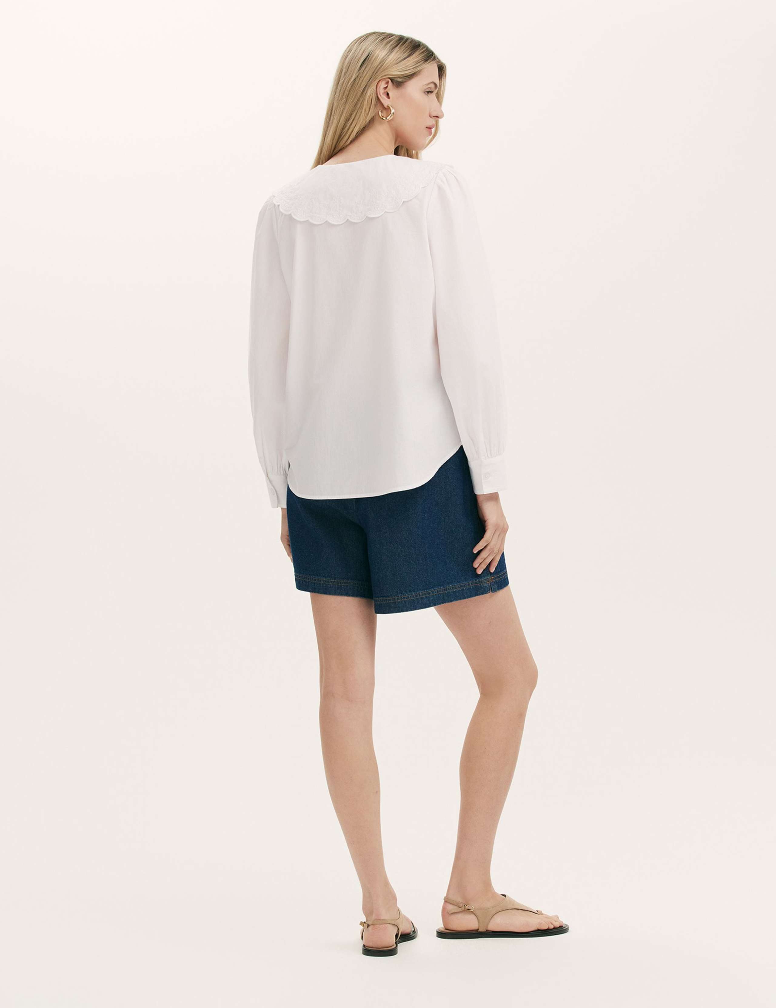 Pure Cotton Embroidered Collared Shirt 3 of 4