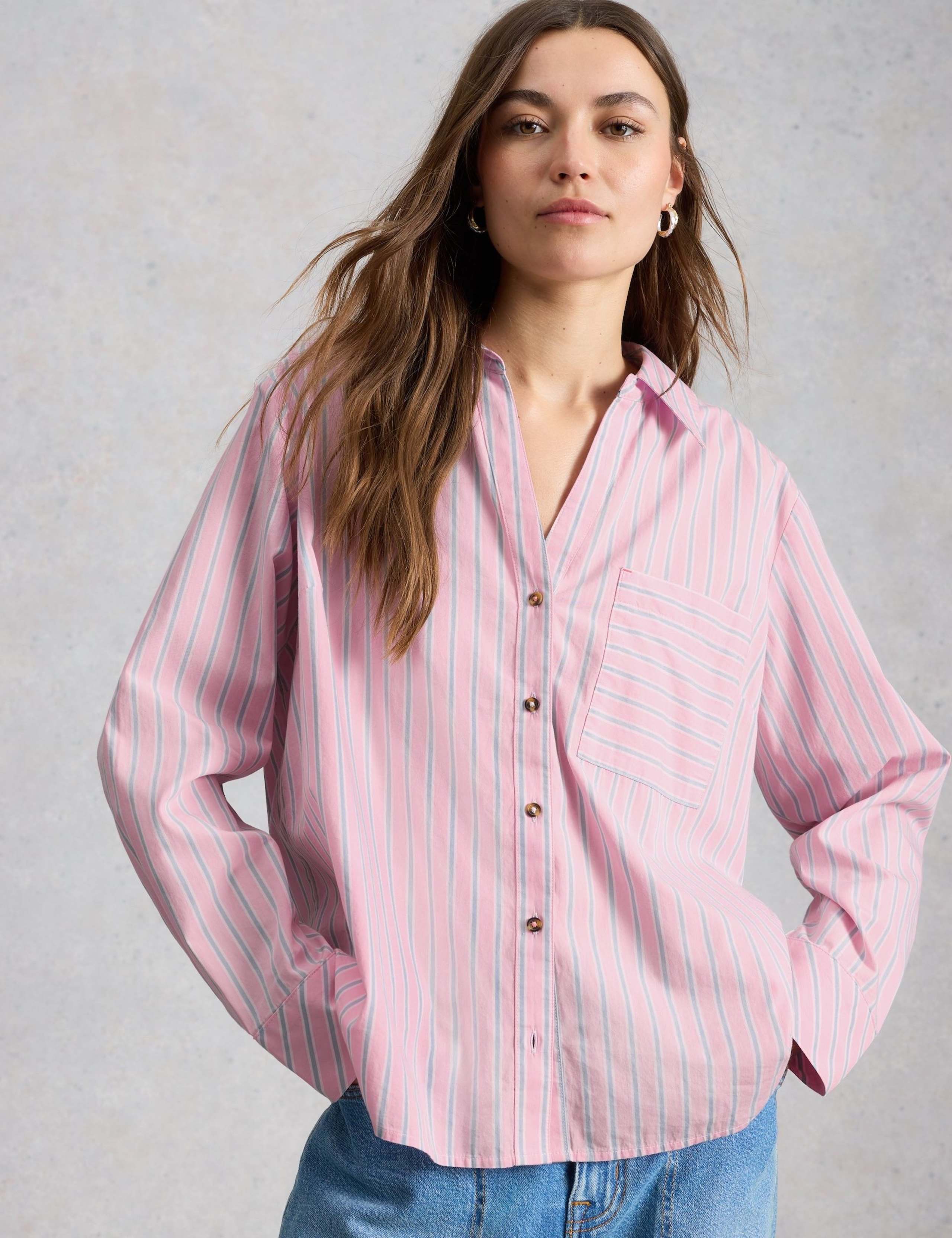 Pure Cotton Striped Collared Shirt 3 of 6