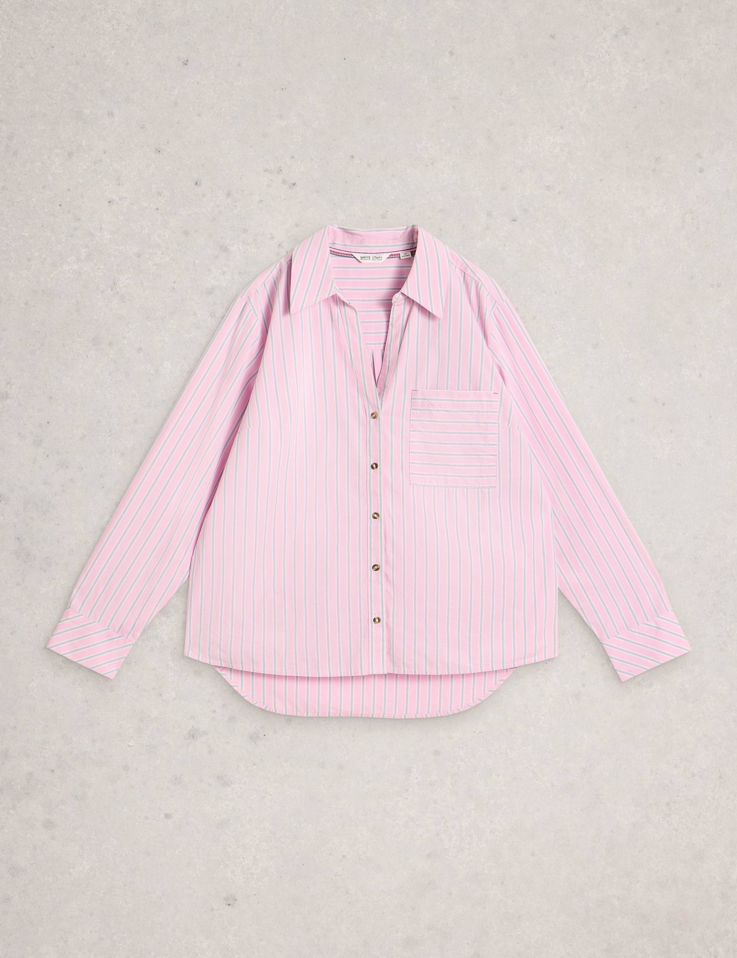 Pure Cotton Striped Collared Shirt 2 of 6