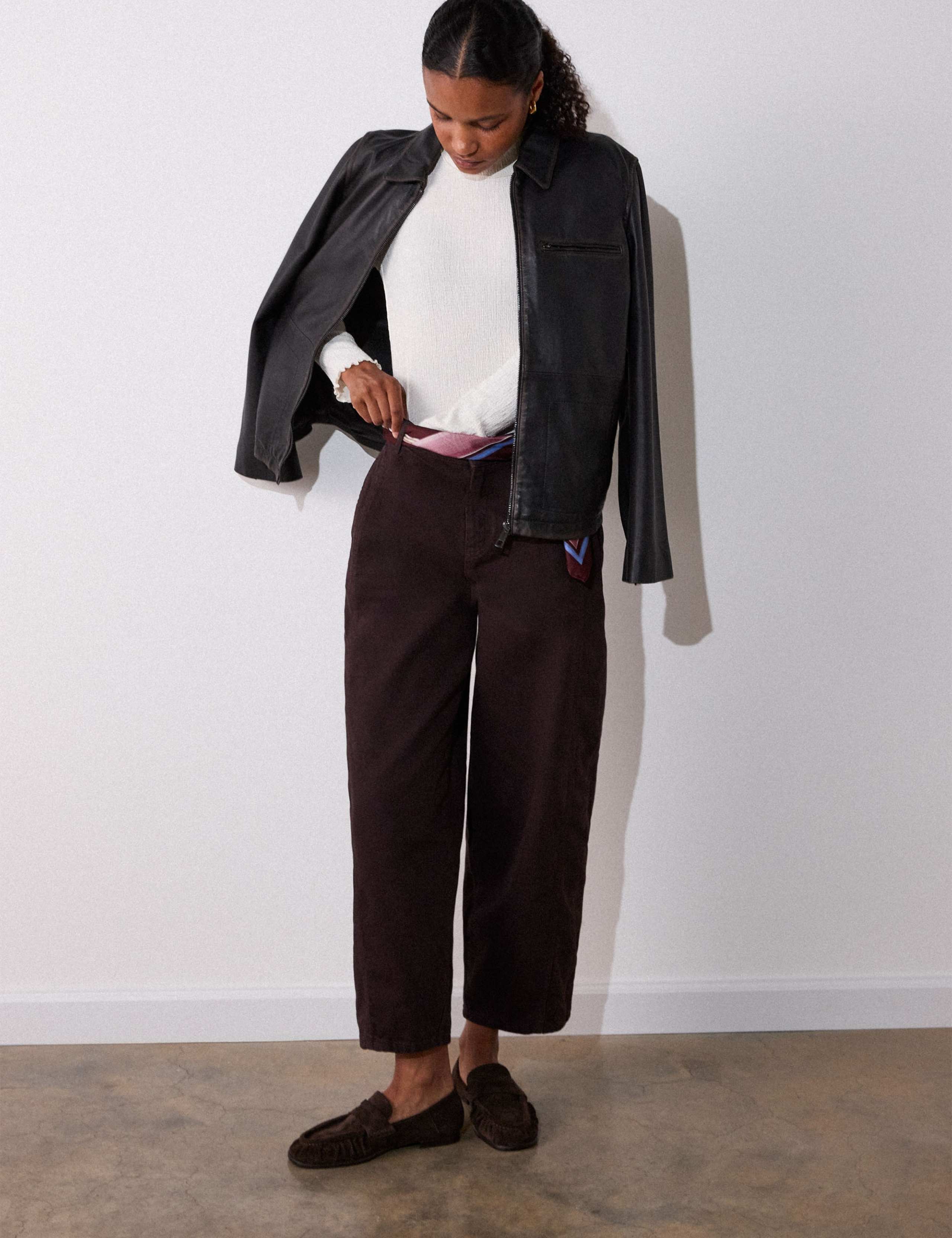 Cotton Blend Textured Roll Neck Top 4 of 5