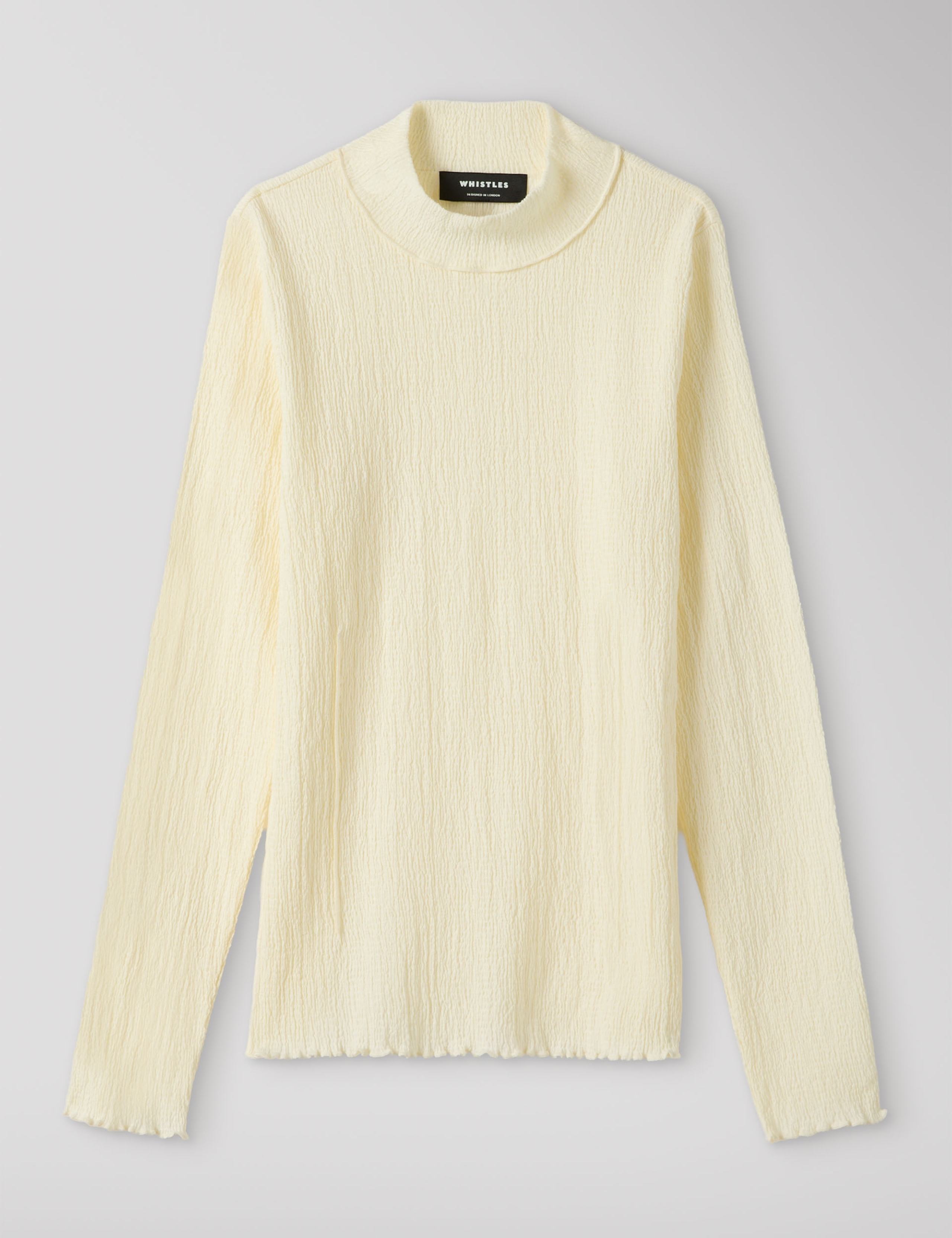 Cotton Blend Textured Roll Neck Top 2 of 5
