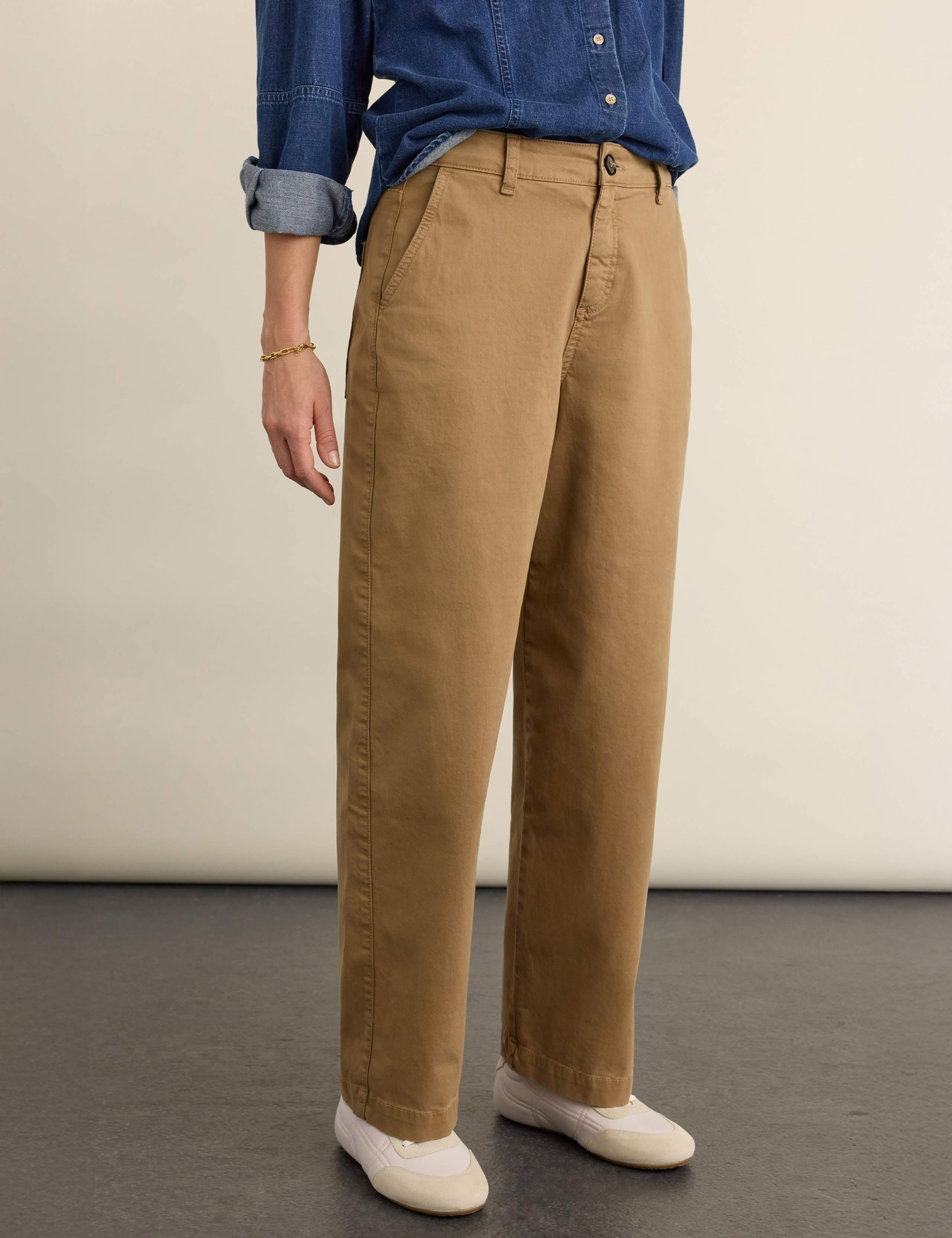 Cotton Rich Wide Leg Trousers 1 of 4