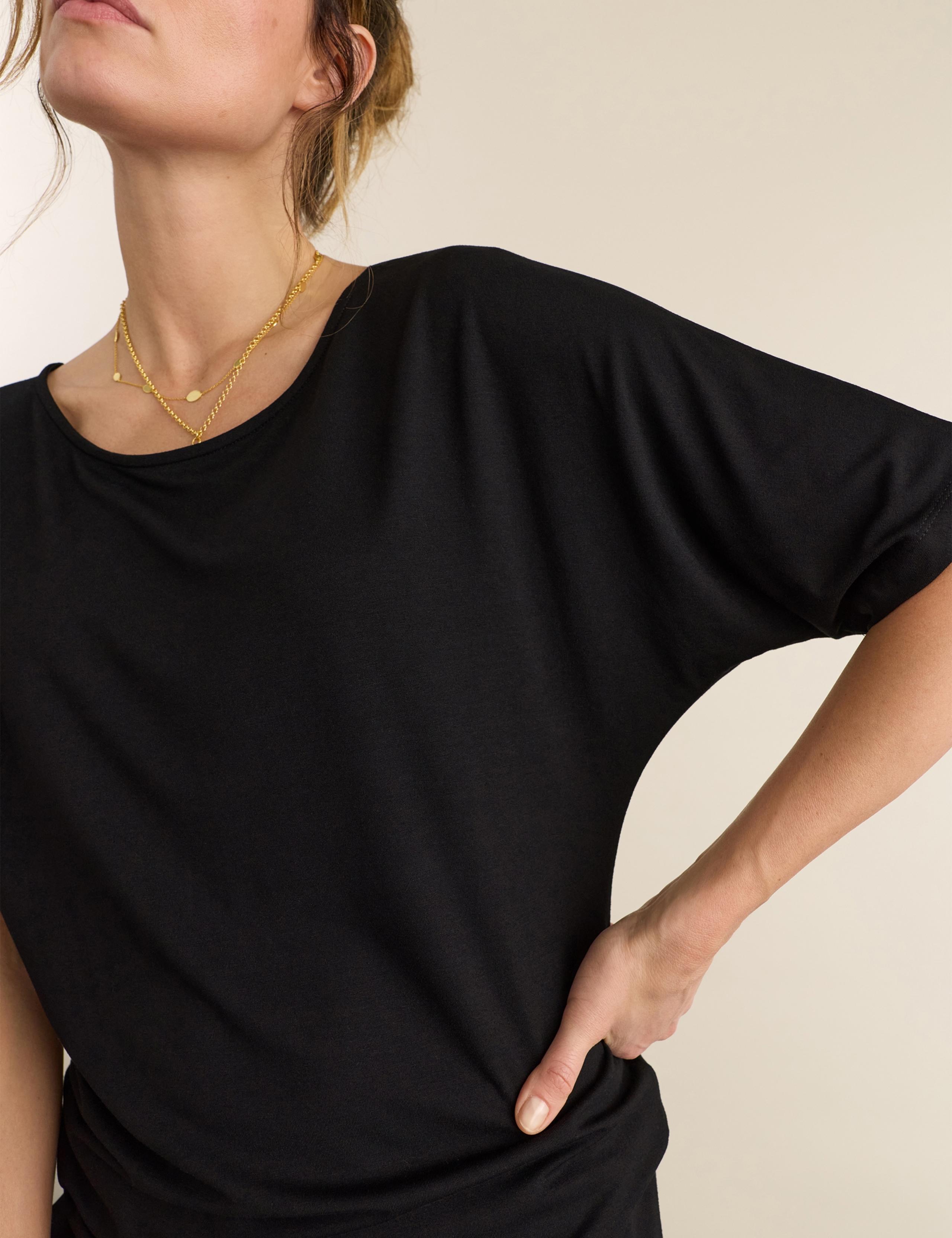 Jersey Slash Neck Batwing Relaxed Top 4 of 4