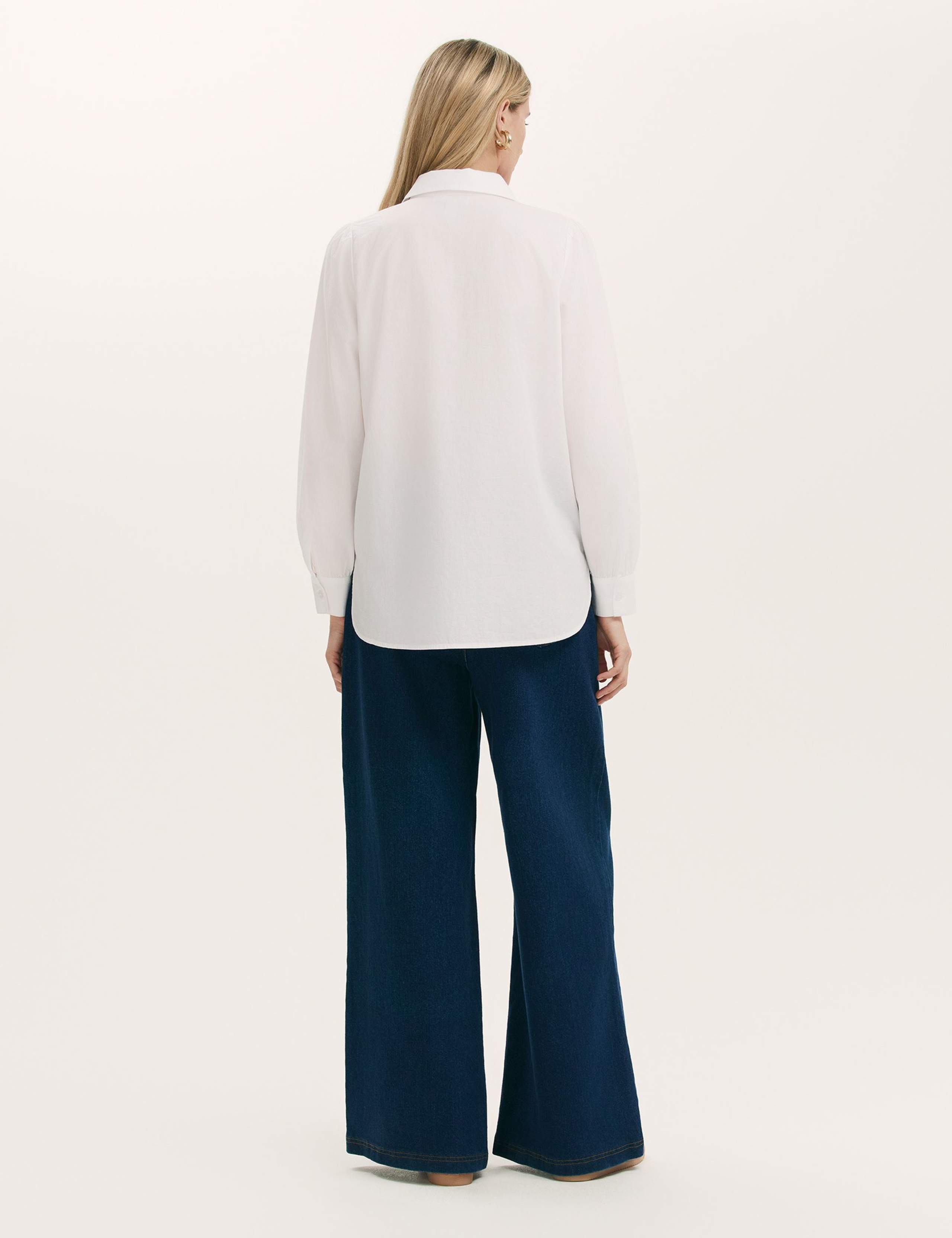 Pure Cotton Broderie Collared Shirt 3 of 4