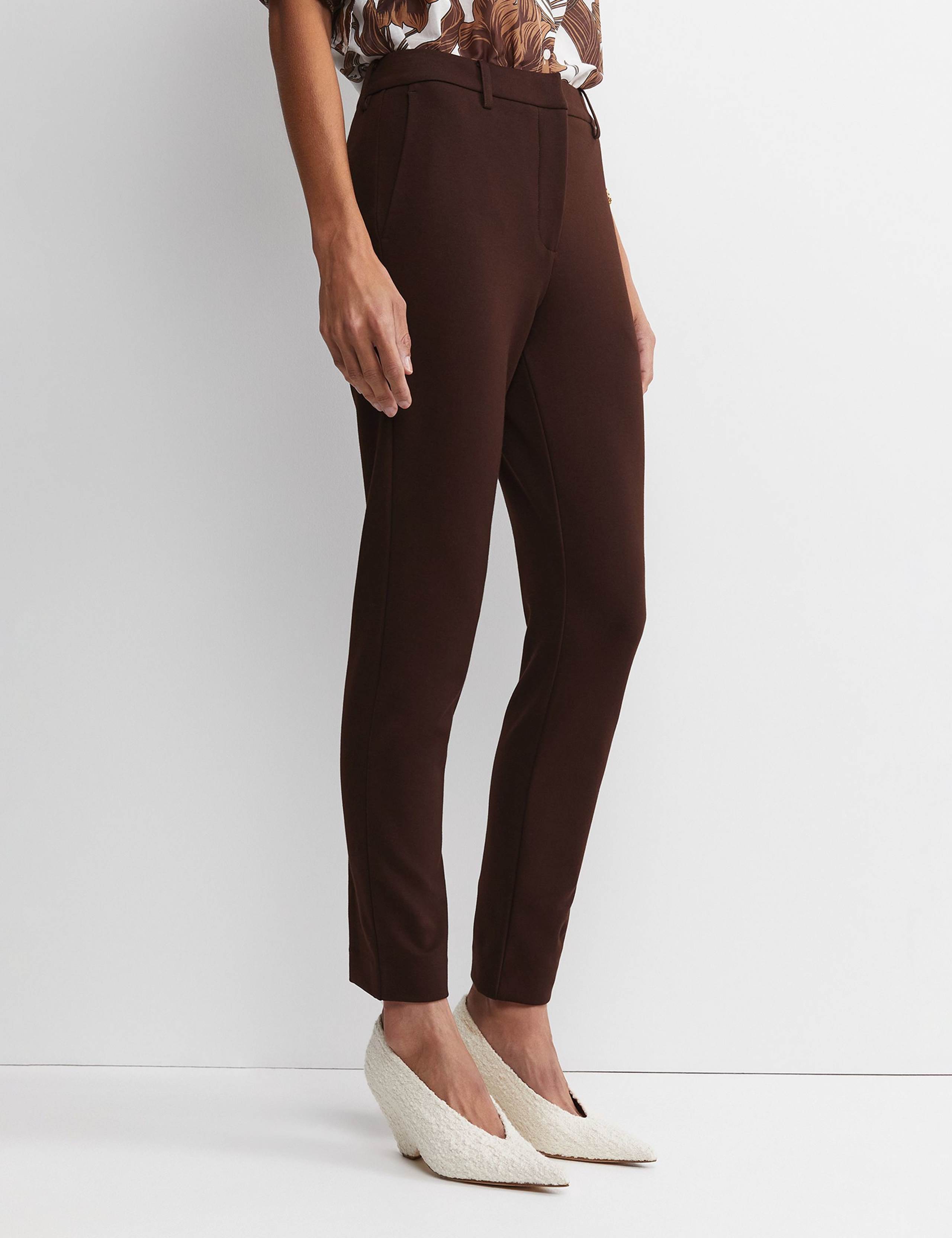 Cotton Rich Slim Fit Cropped Trousers 4 of 5