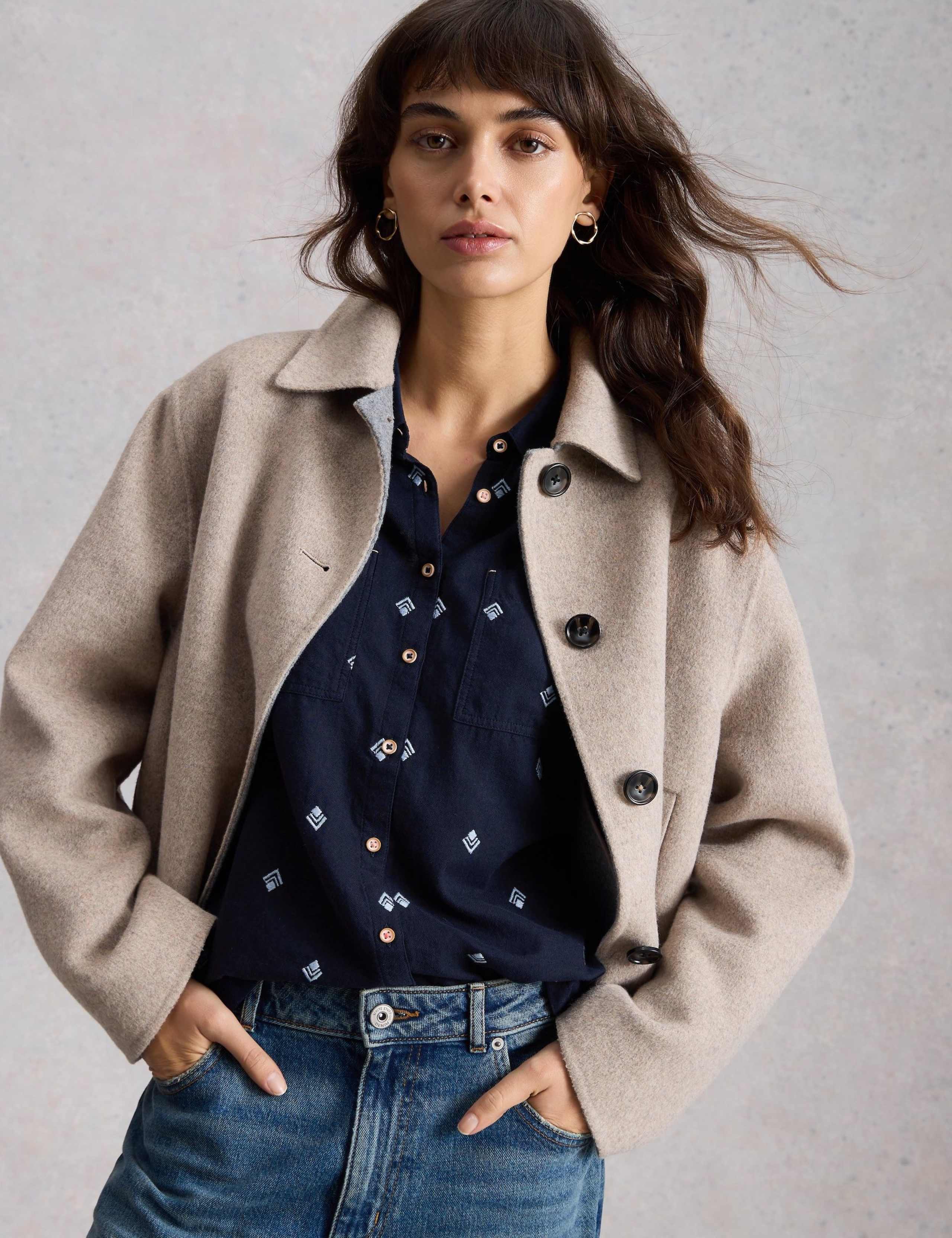 Pure Cotton Embroidered Collared Shirt 5 of 6