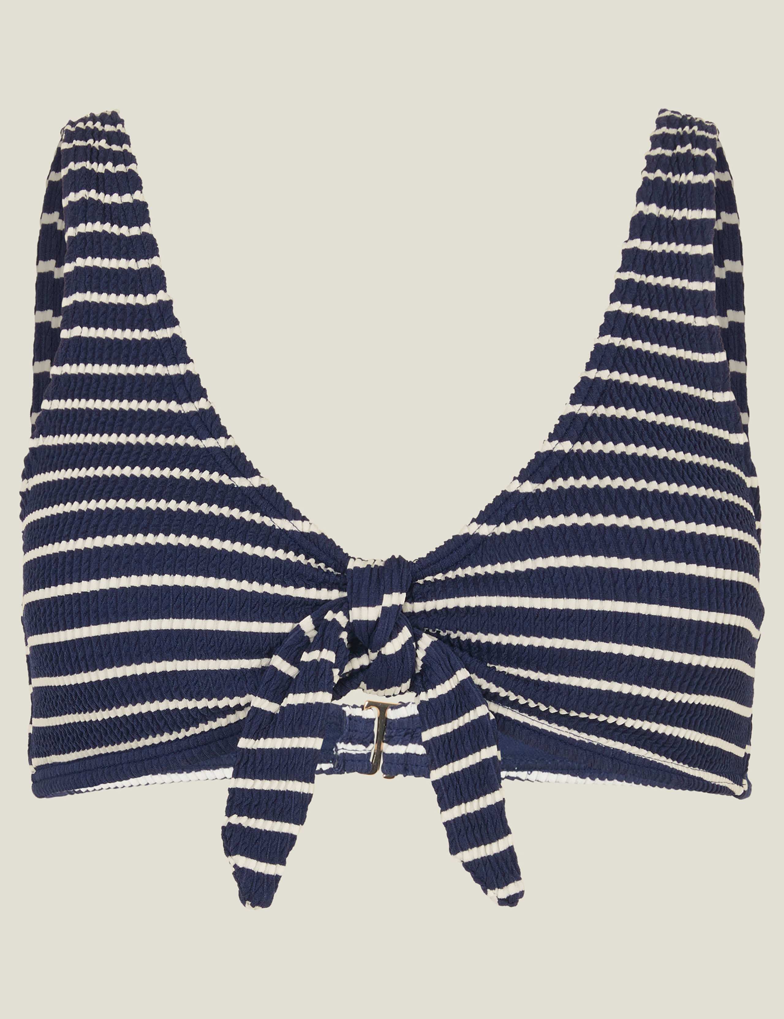 Striped Tie Detail Bikini Top 2 of 4