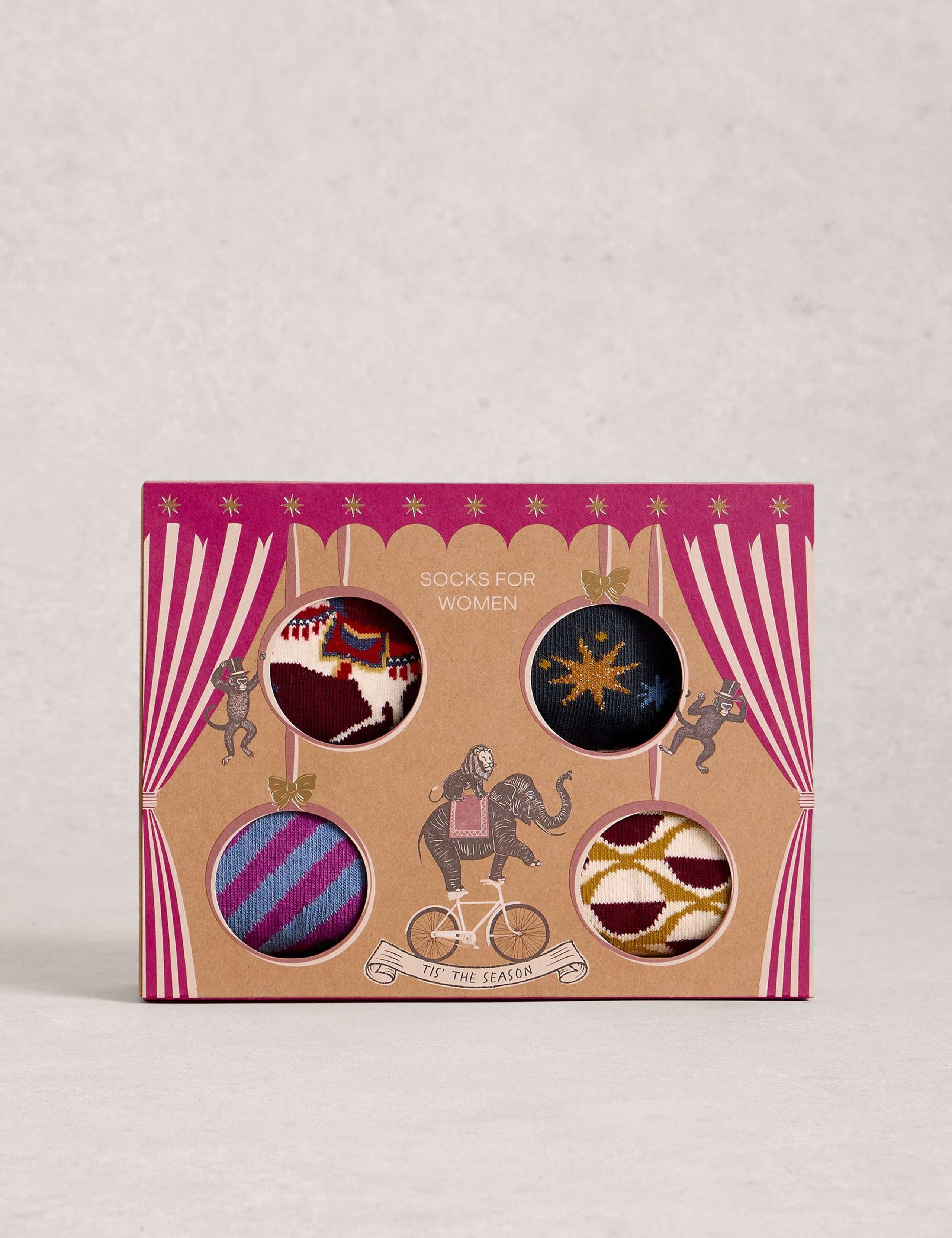 4pk Cotton Rich Circus Ankle Socks 3 of 4