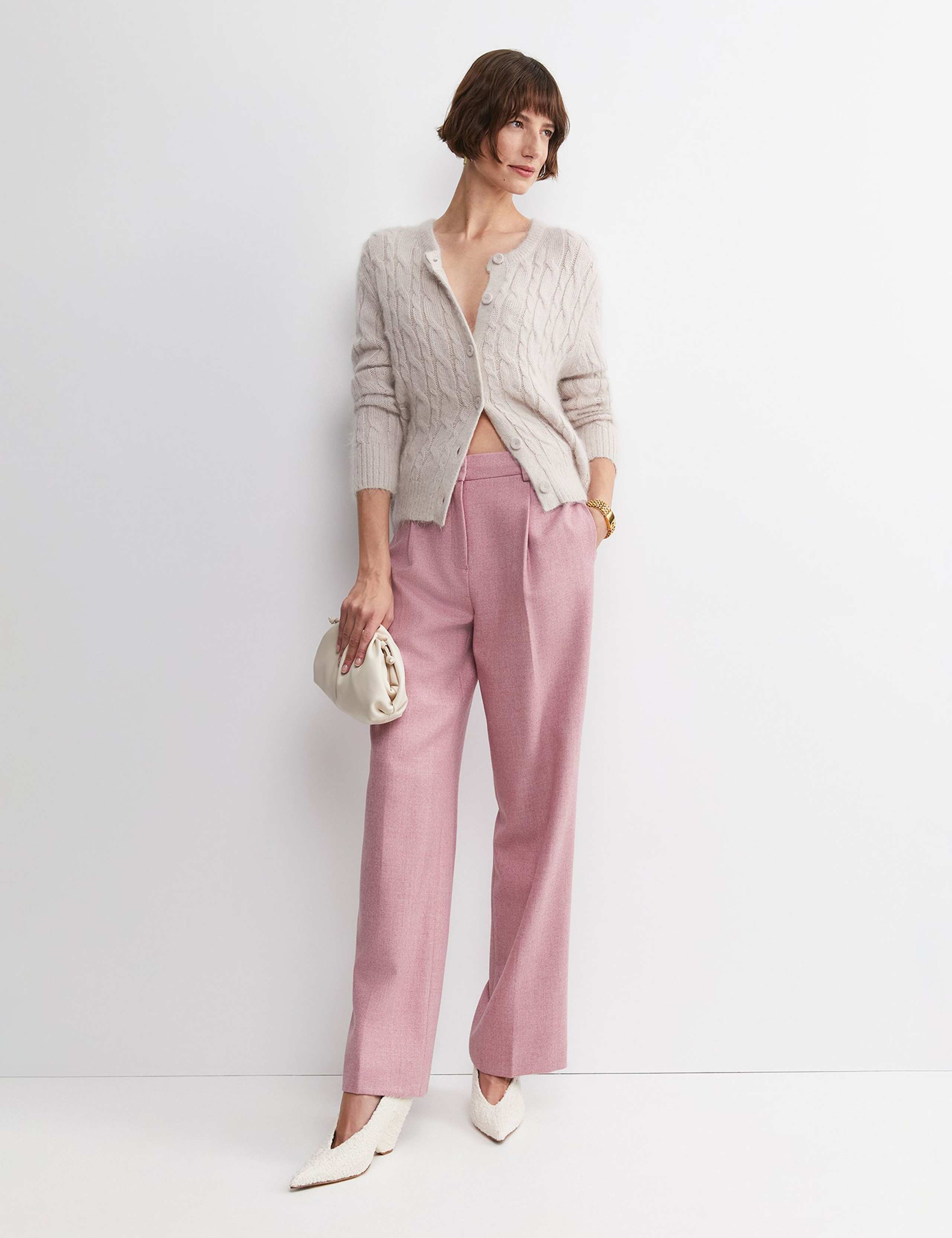 Wool Rich Wide Leg Trousers 2 of 5