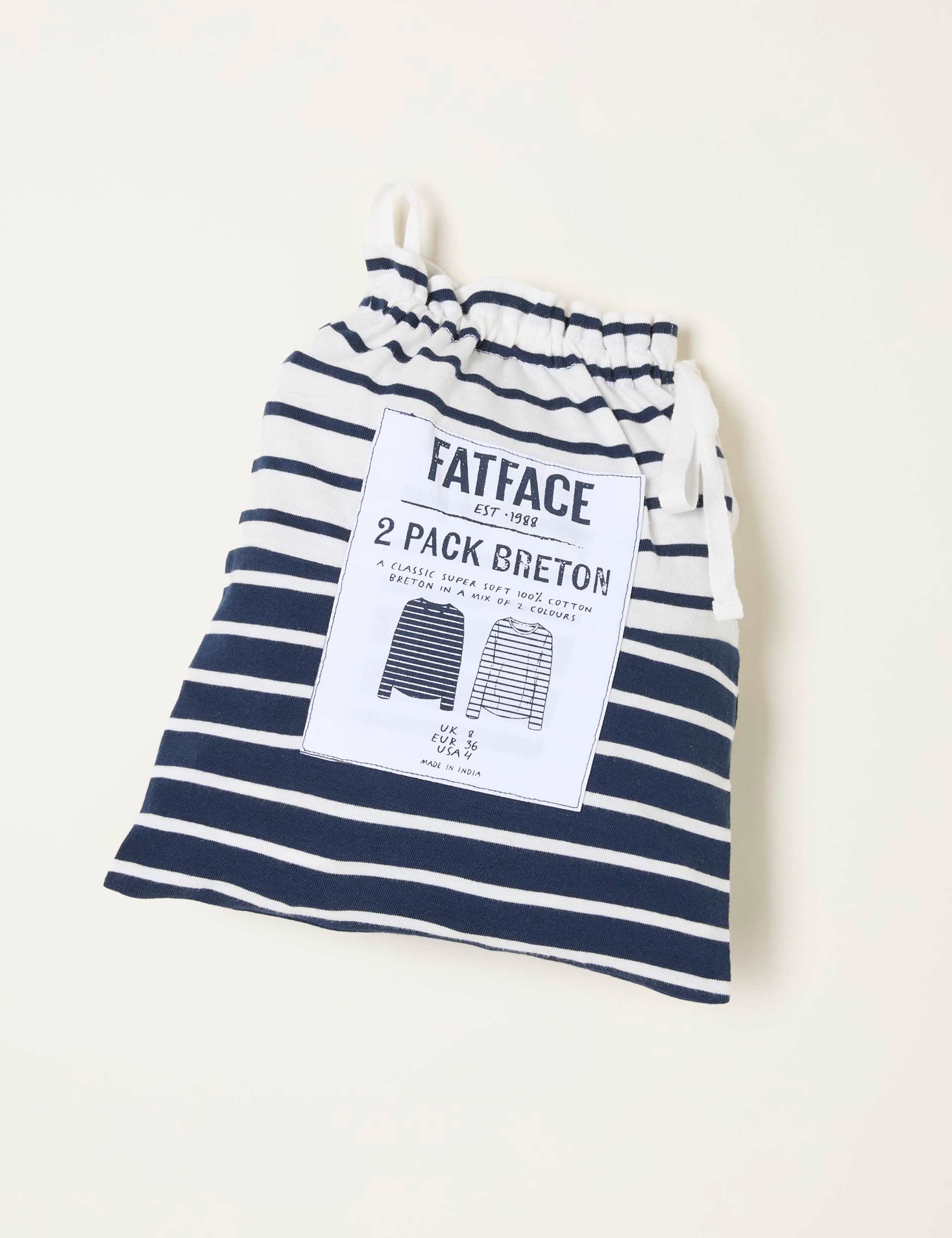 2 Pack Pure Cotton Striped Tops 3 of 7