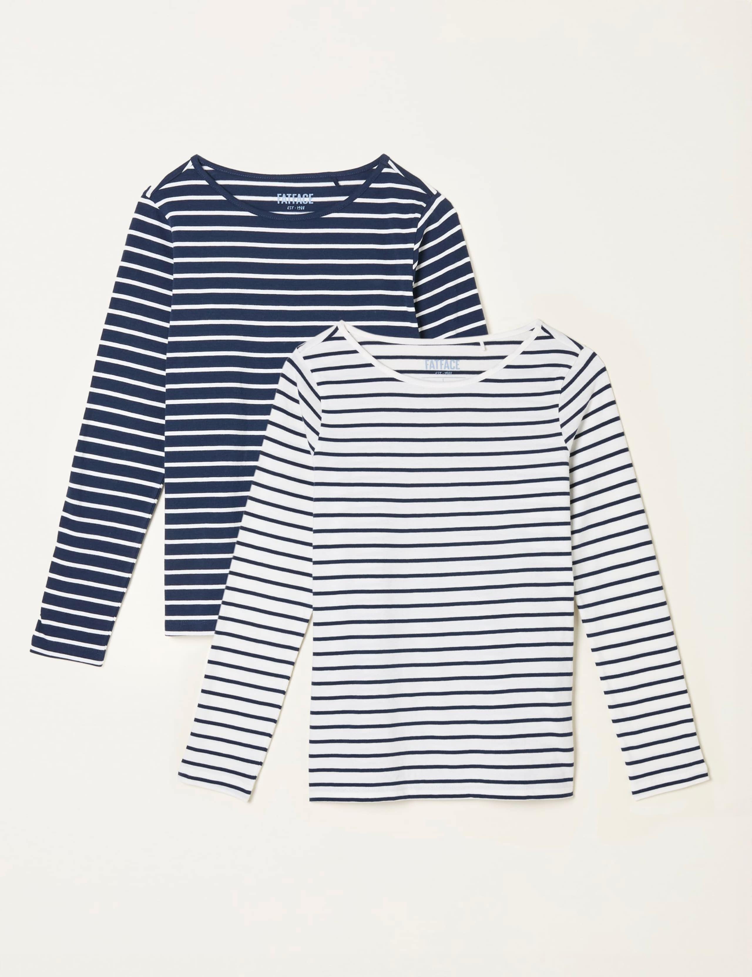 2 Pack Pure Cotton Striped Tops 2 of 7