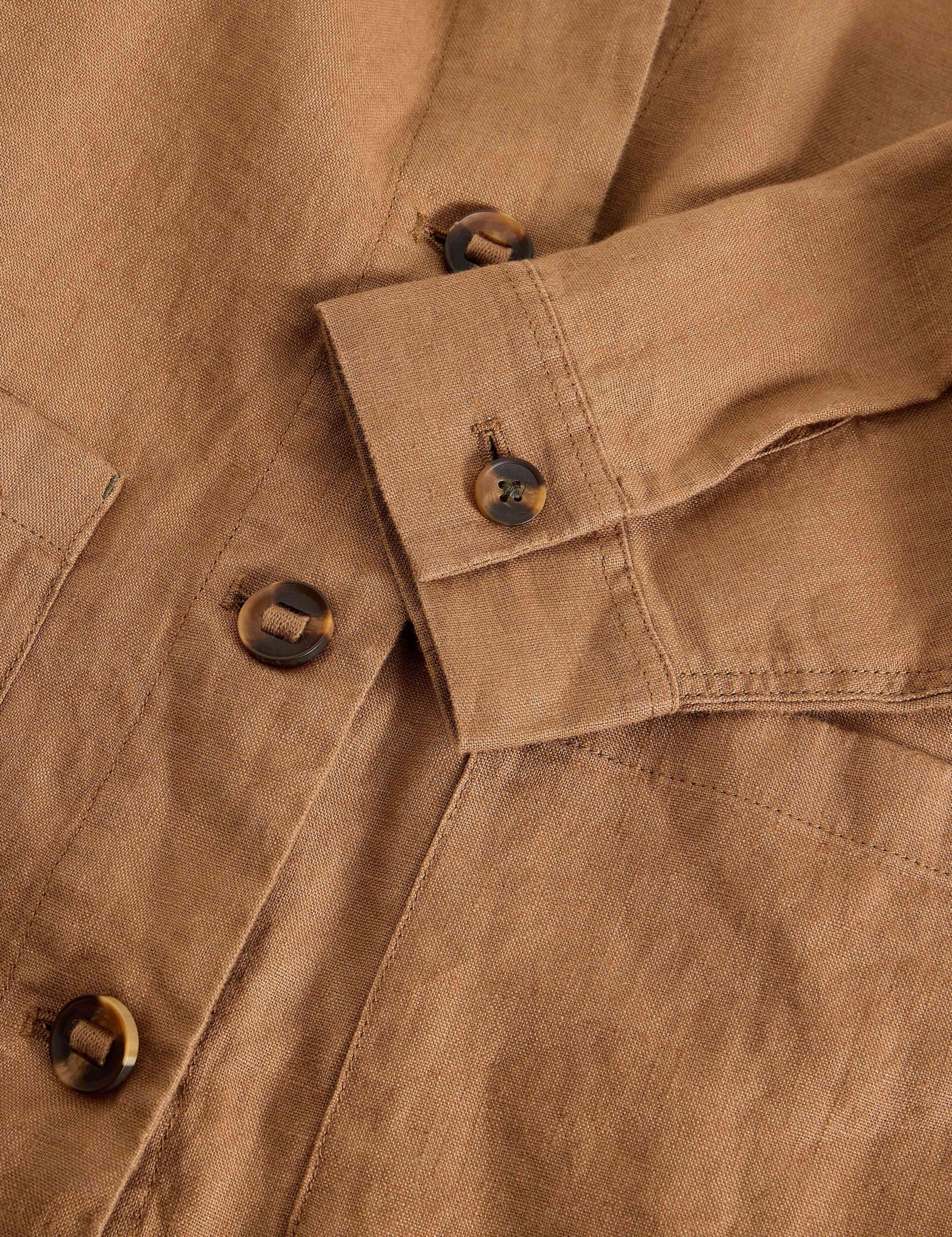 Pure Linen Collared Utility Jacket 2 of 6