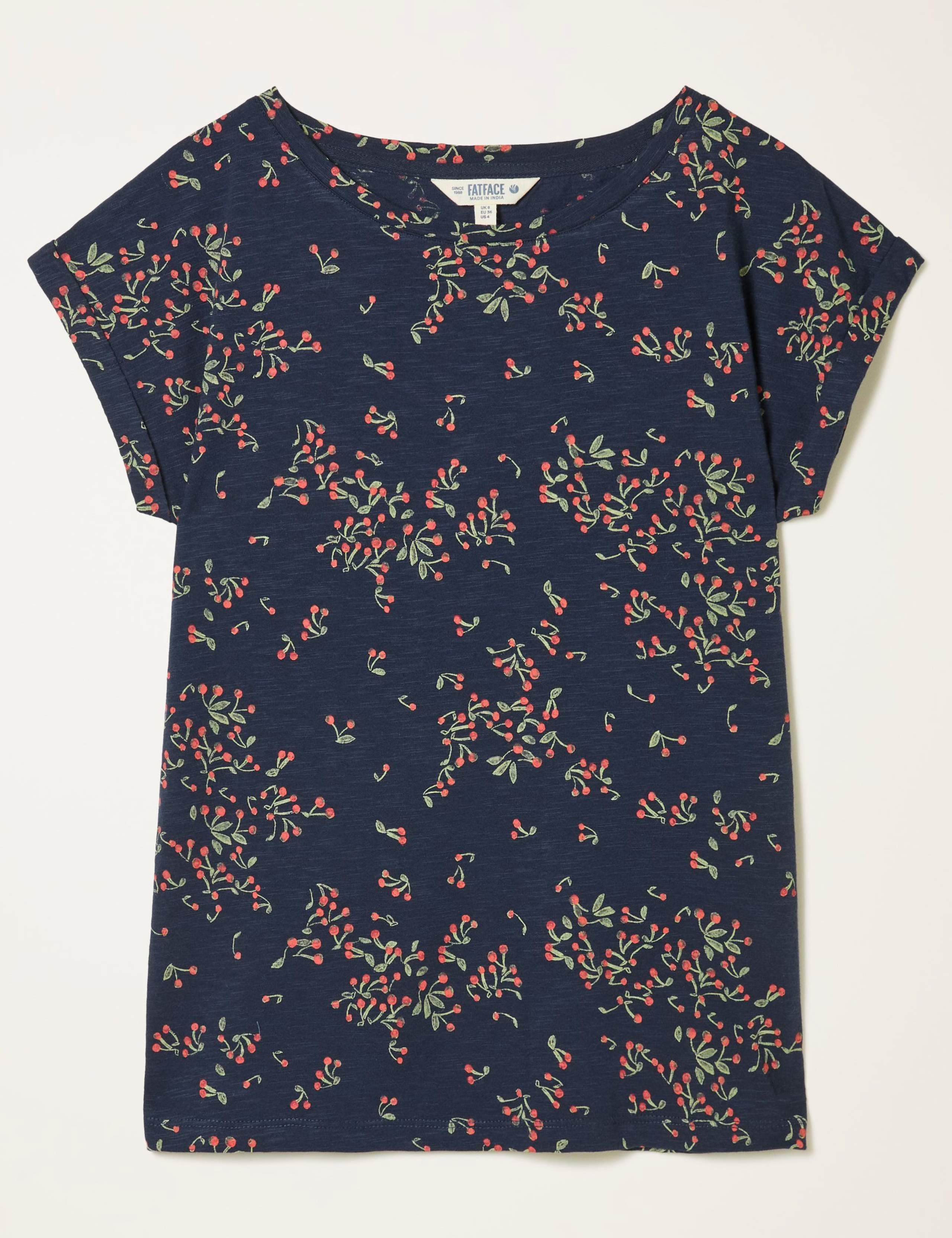 Modal Blend Cherry Print T-Shirt 2 of 4