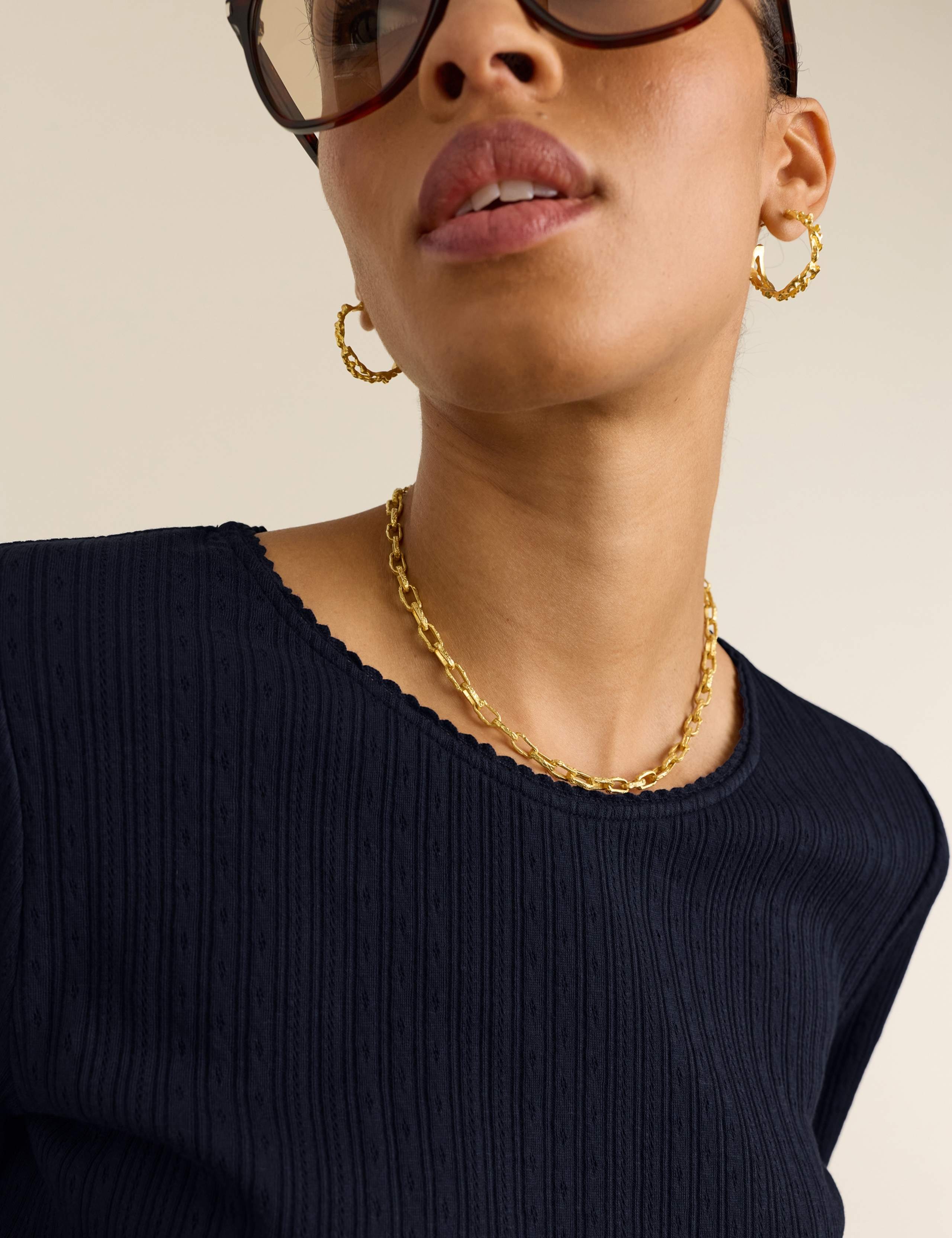 Jersey Pointelle Ribbed T-Shirt 5 of 5