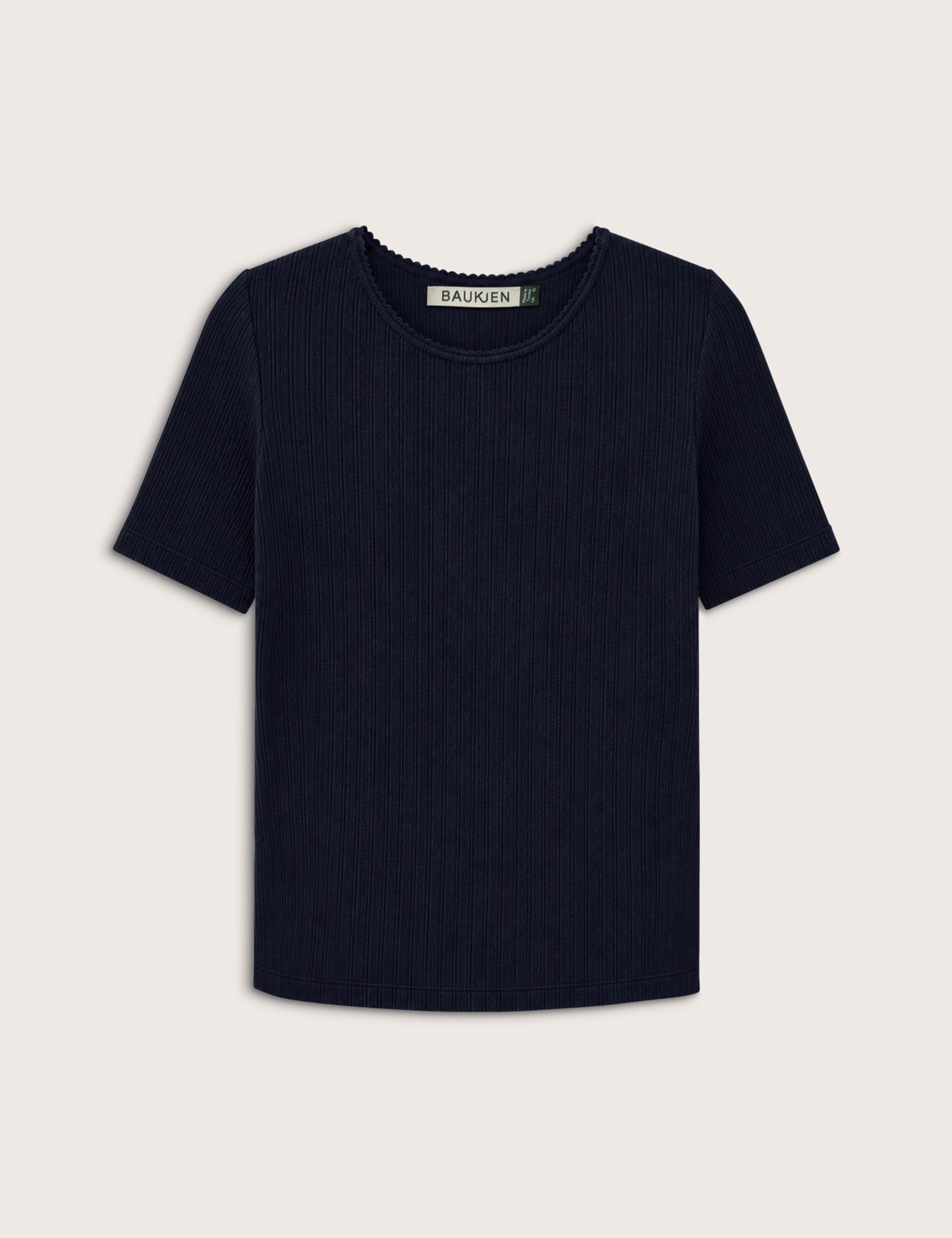Jersey Pointelle Ribbed T-Shirt 2 of 5