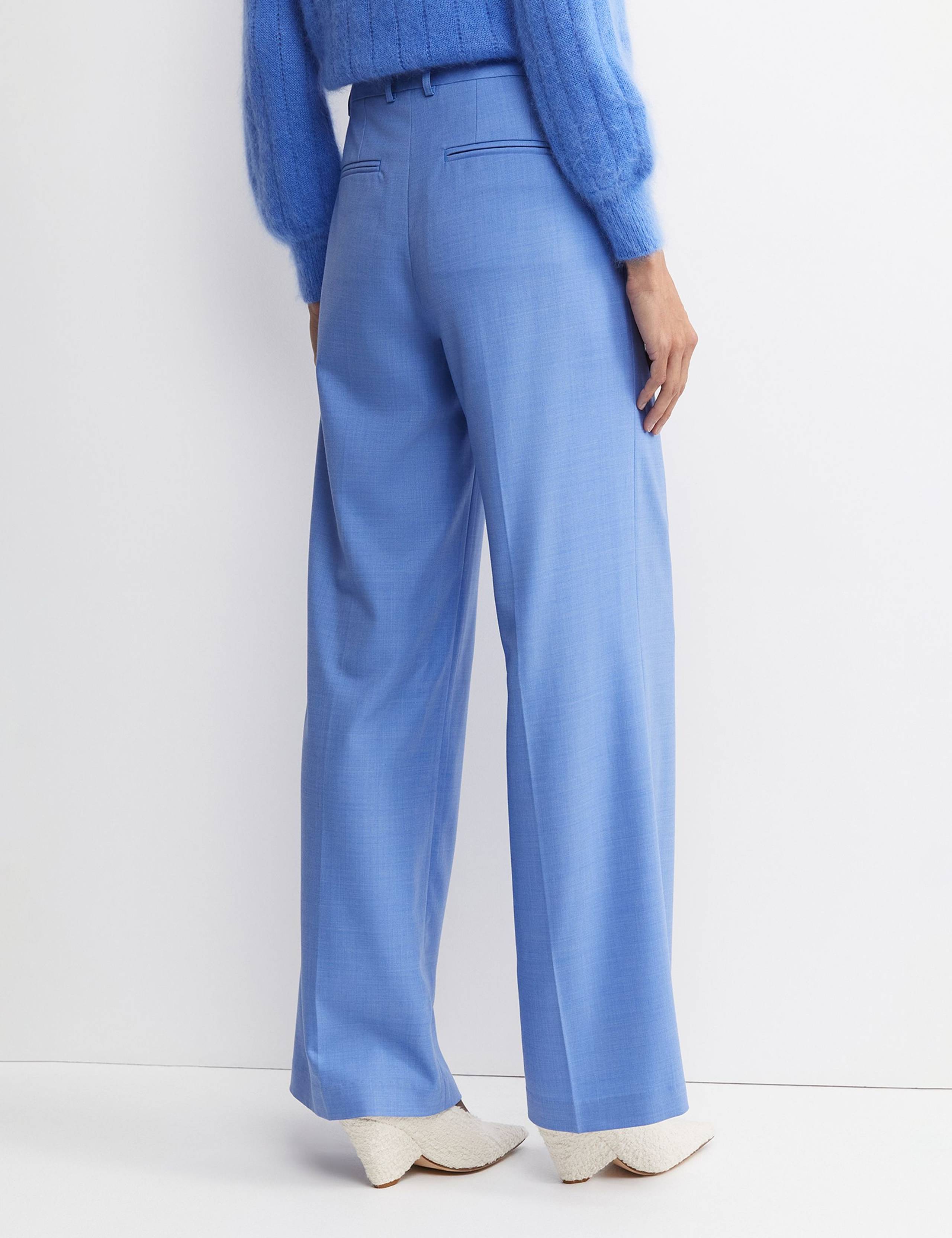 Wool Blend Wide Leg Trousers 3 of 5