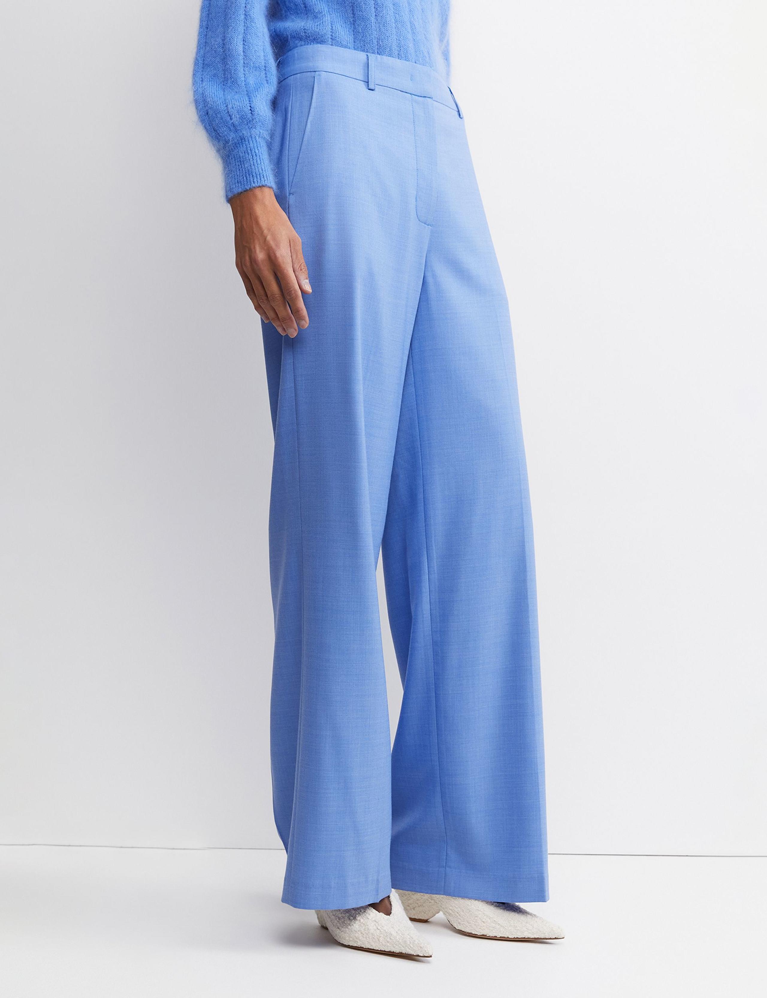 Wool Blend Wide Leg Trousers 4 of 5